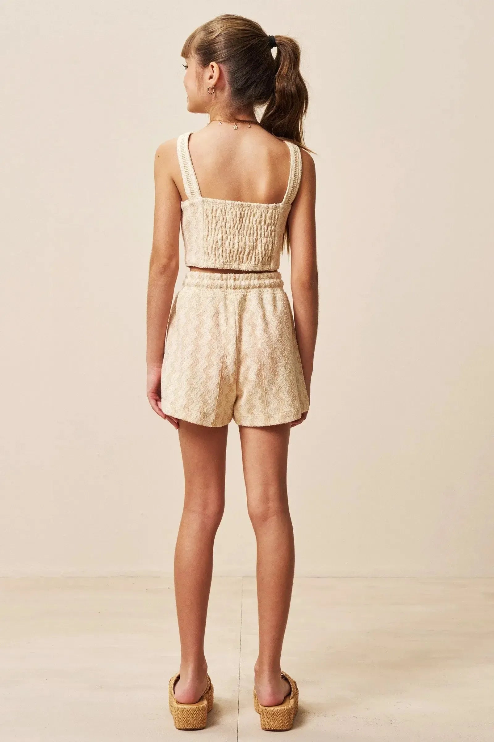 Conjunto de Regata e Shorts em Malha Resort 94407 Vic&Vicky Teen Menina