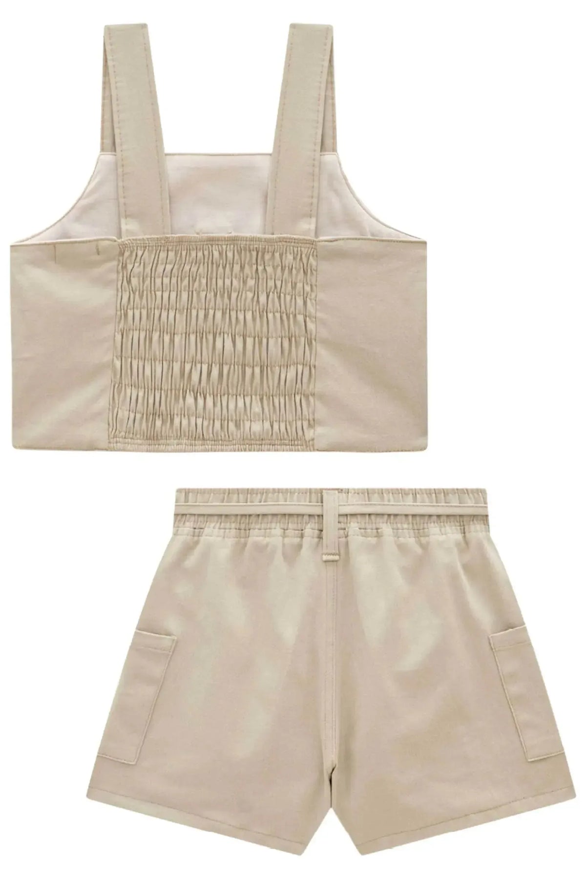 Conjunto de Regata e Shorts em Sarja com Elastano 98507 Vic Teen Menina