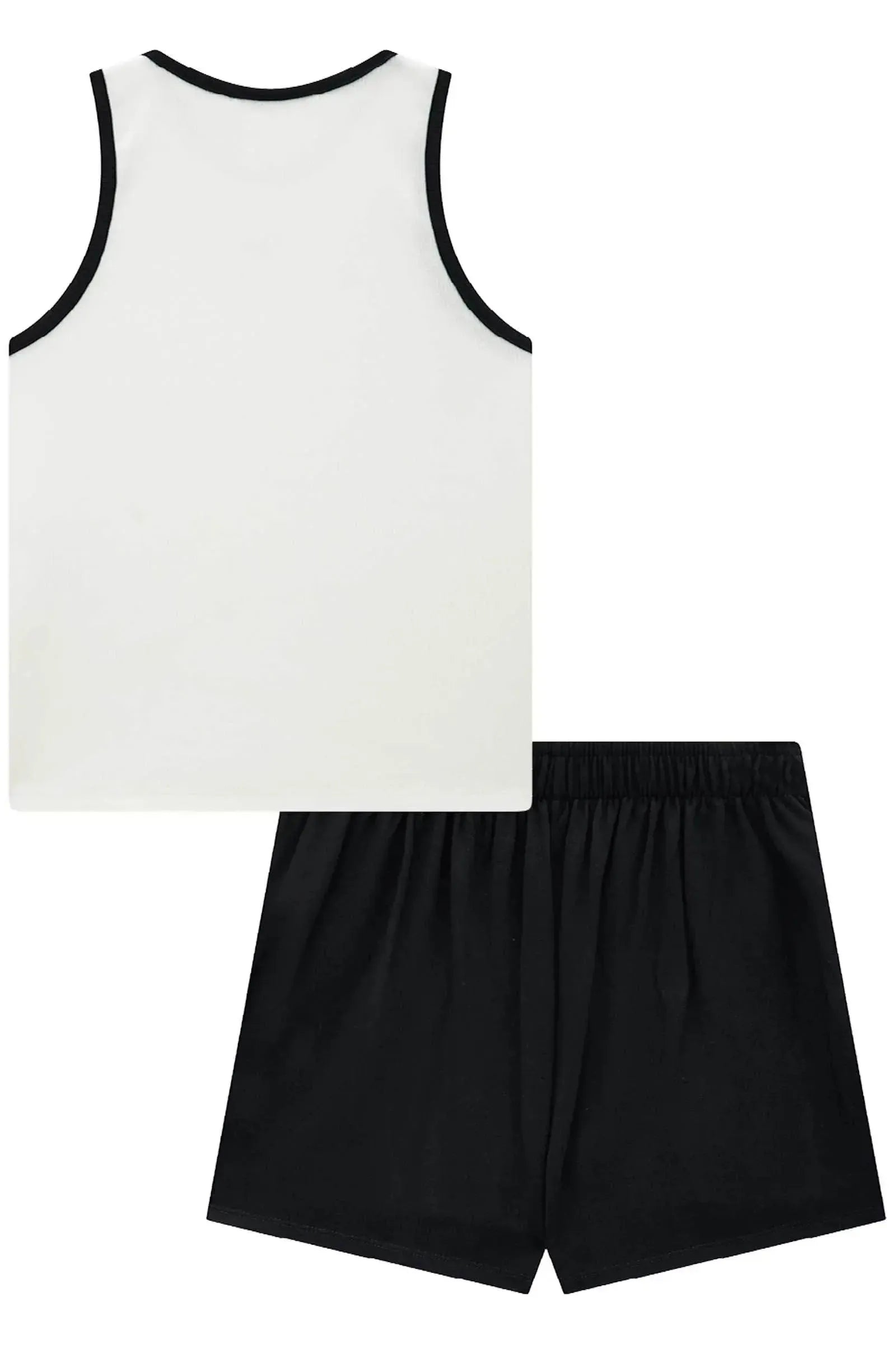 Conjunto de Regata em Canelado Liz e Short Saia em Molevisco 95911 Lilimoon Teen Menina