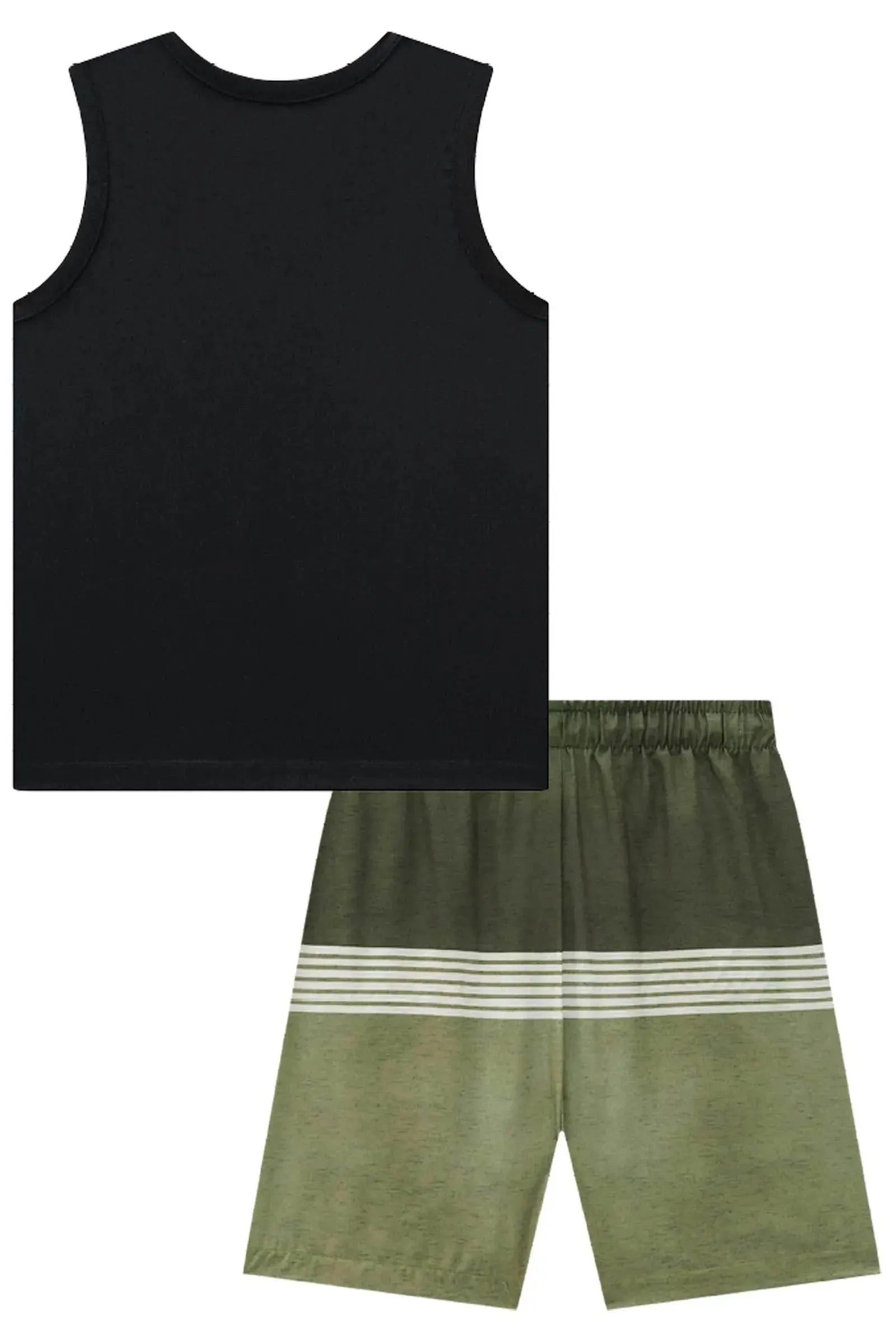 Conjunto de Regata em Meia Malha e Bermuda em Nylon Ergonomic com Elastano 83811 Johnny Fox Teen Menino