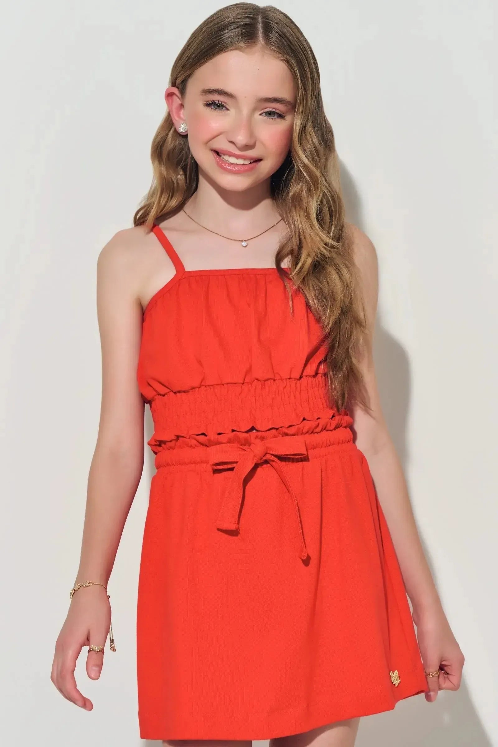 Conjunto de Top Boxy e Saia em Piquet com Shorts Embutido 84473 Lilimoon Teen Menina