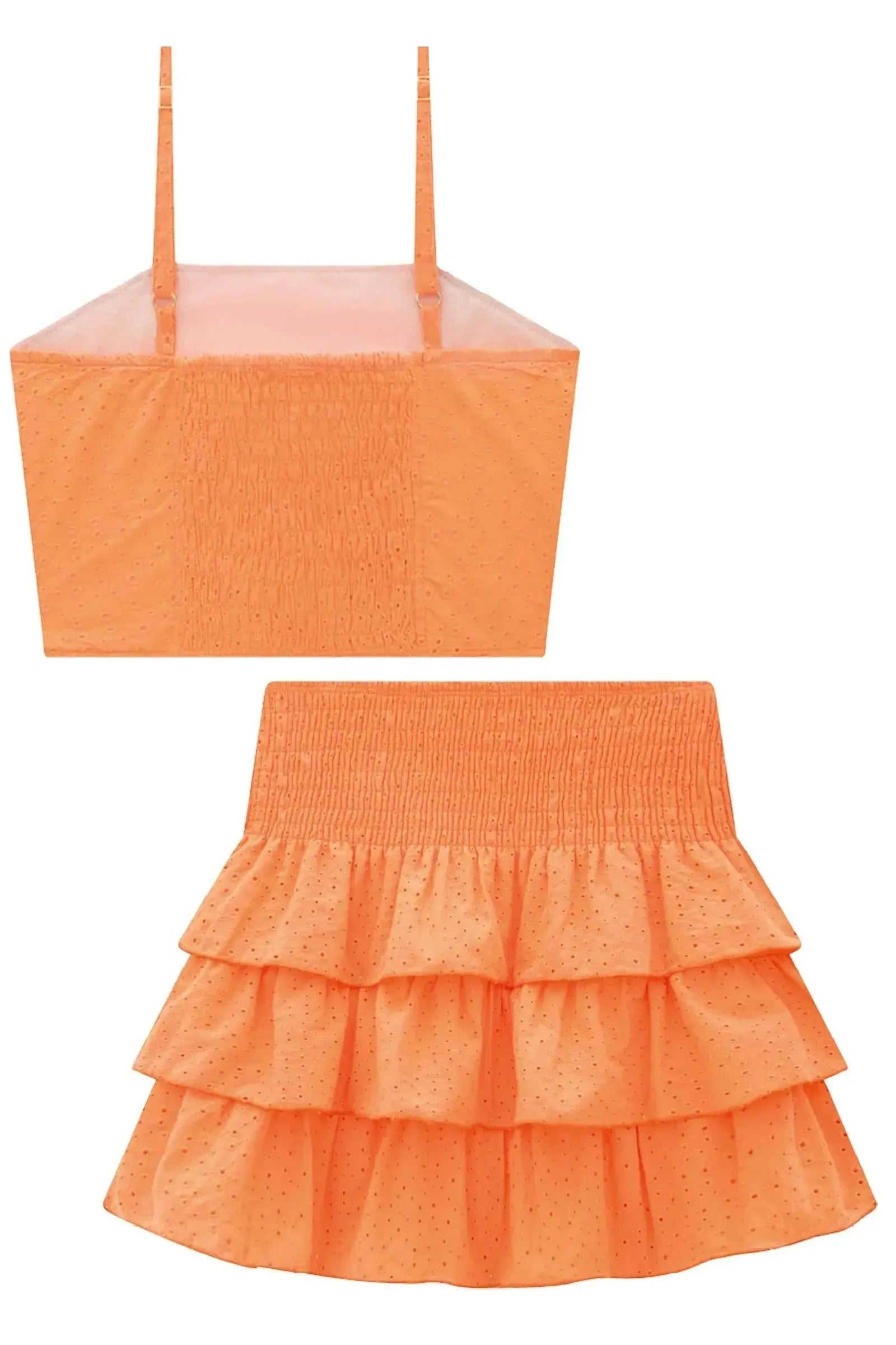 Conjunto de Top Cropped e Saia em Laise 92713 Vic&Vicky Teen Menina