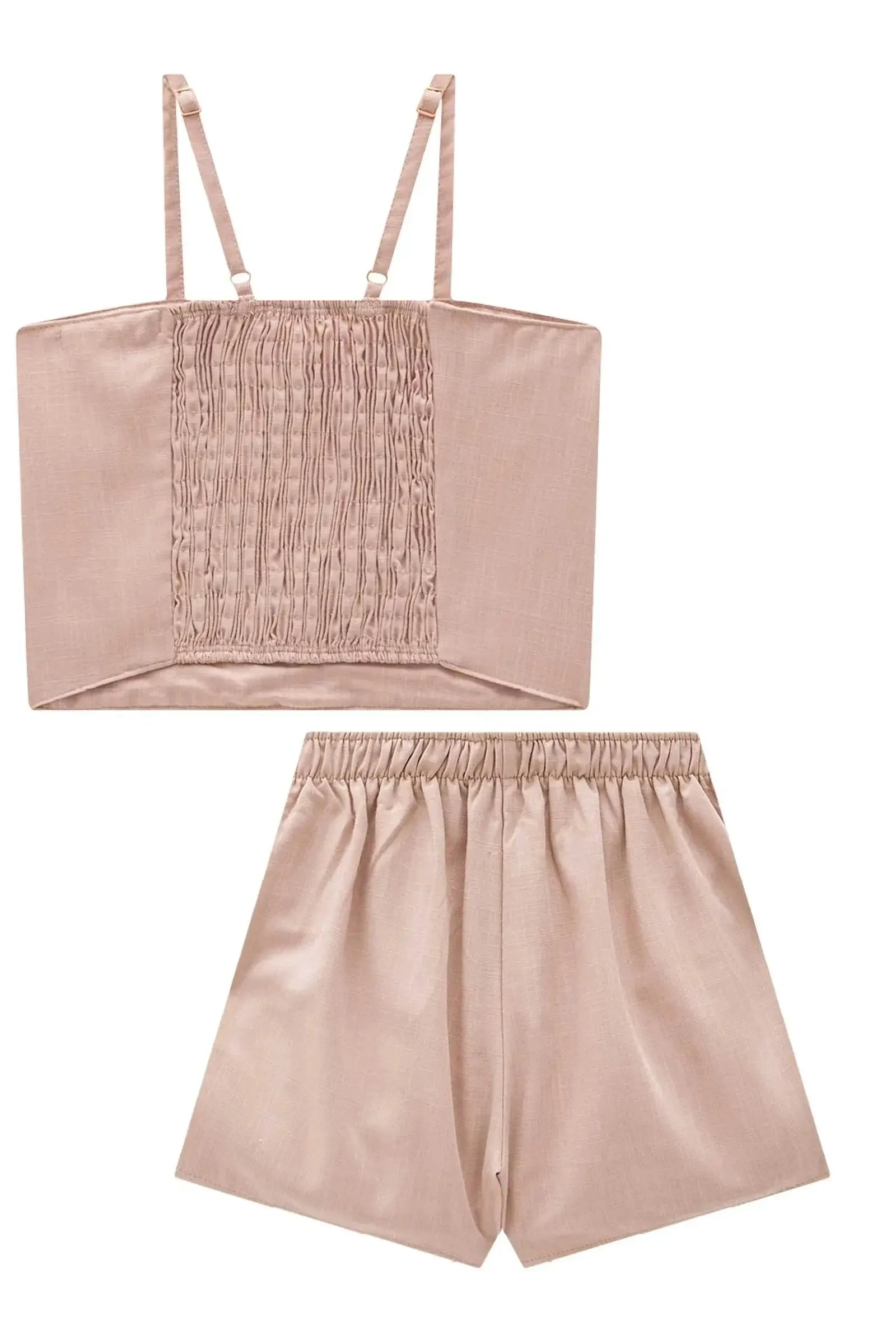 Conjunto de Top Cropped e Short Saia em Tecido New Positano 95205 Lilimoon Teen Menina