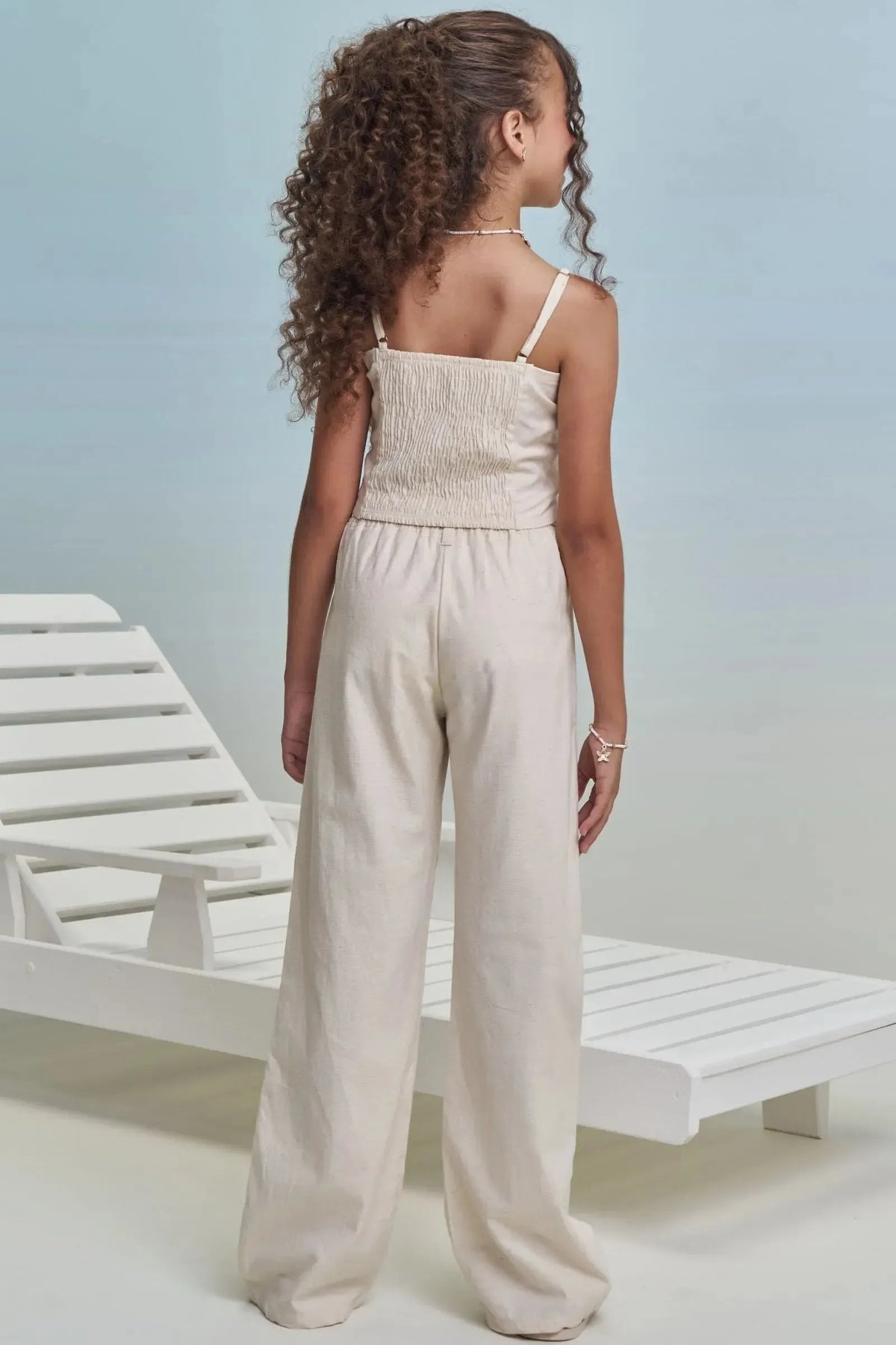 Conjunto de Top e Calça em Linho Santorini 99457 Lilimoon Teen Menina