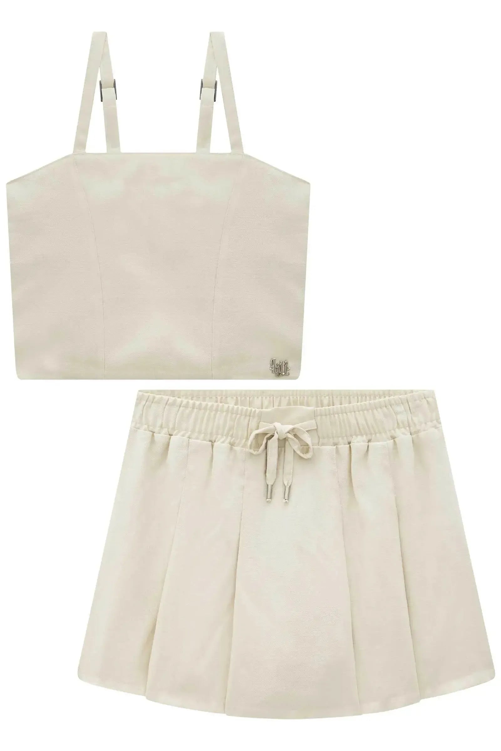 Conjunto de Top e Saia em Alfaiataria Brunello com Shorts Embutido 95658 Lilimoon Teen Menina