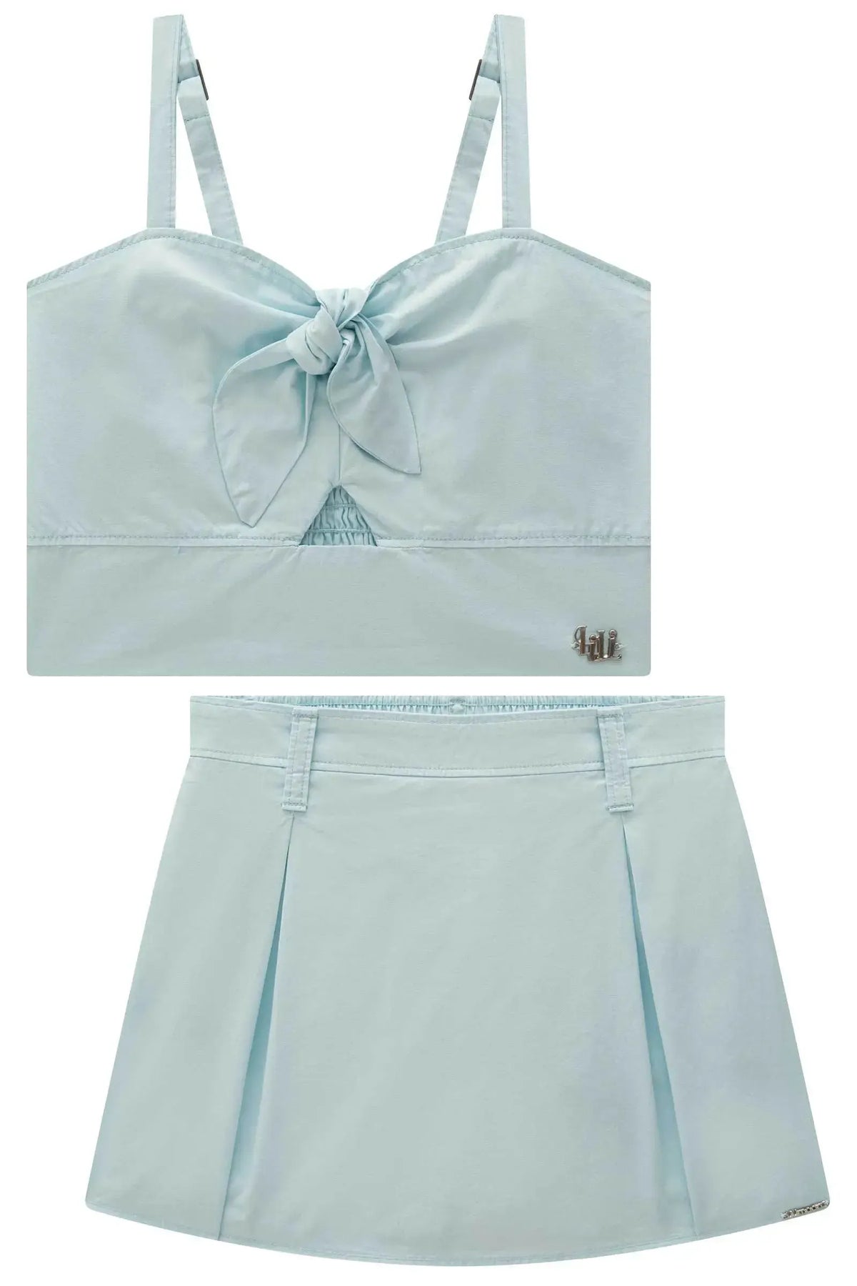 Conjunto de Top e Short Saia em Sarja com Elastano 99359 Lilimoon Teen Menina
