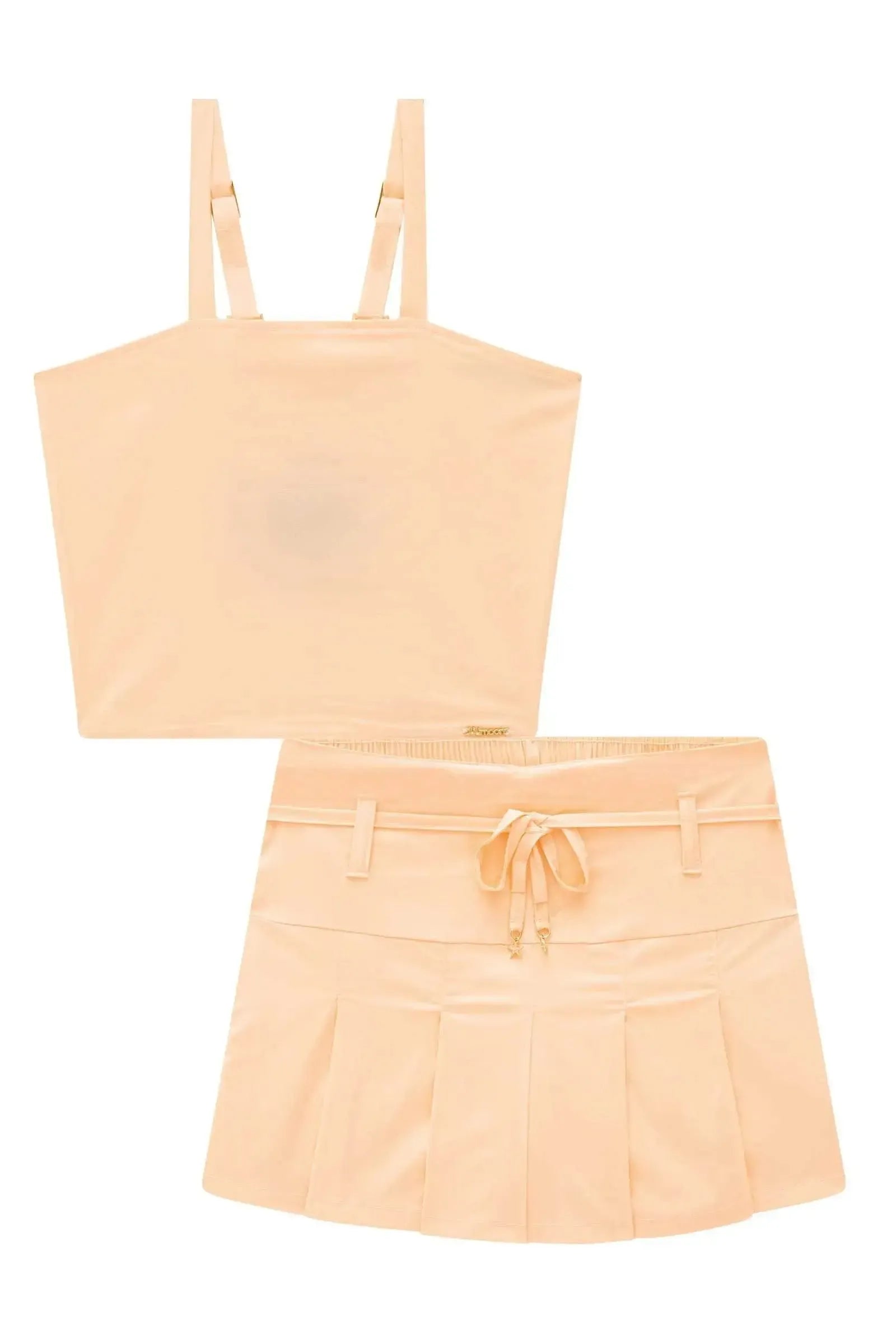 Conjunto de Top e Short Saia em Tricoline Mônaco com Elastano 95510 Lilimoon Teen Menina