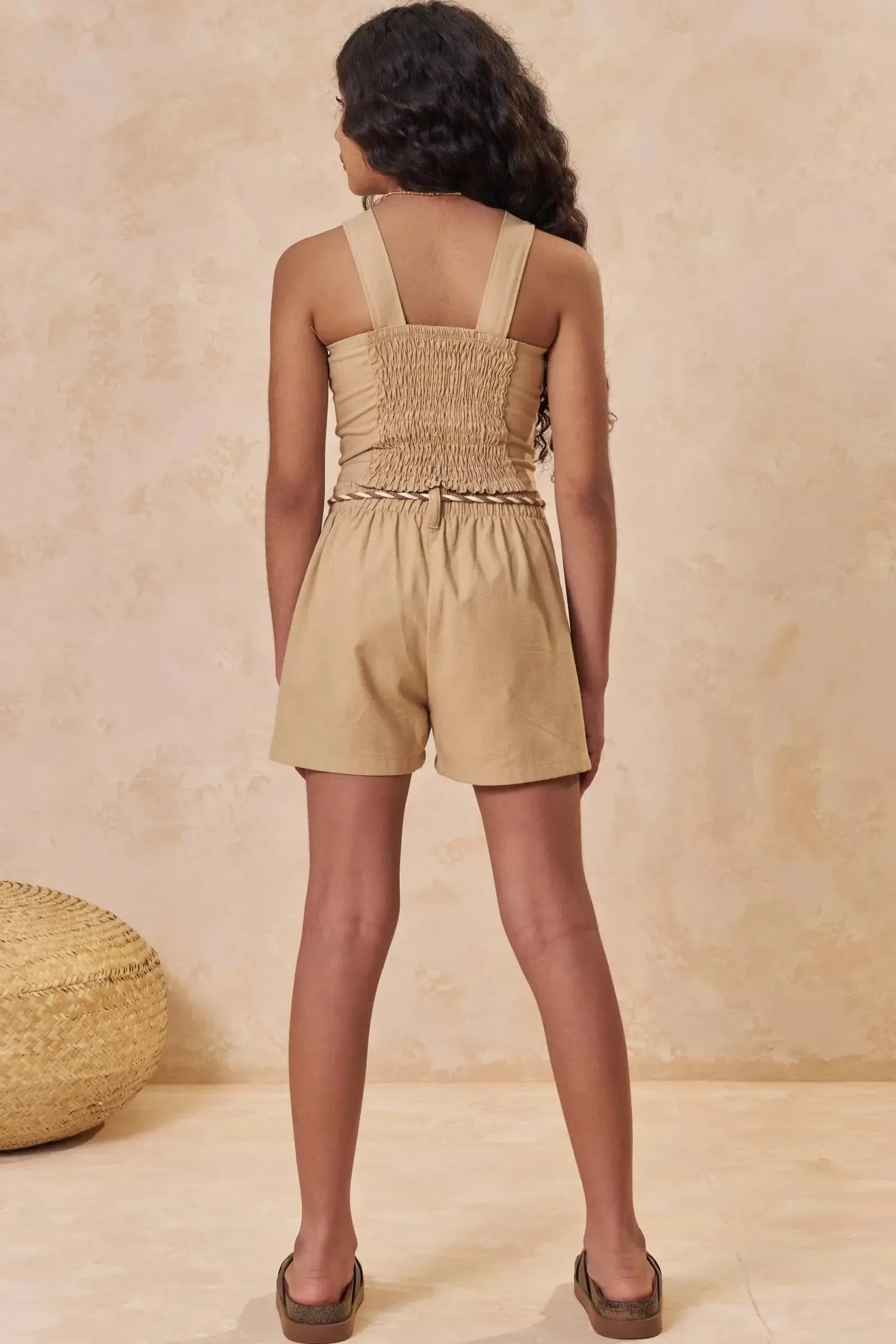 Conjunto de Top e Shorts em Linho Santorine 95200 Lilimoon Teen Menina