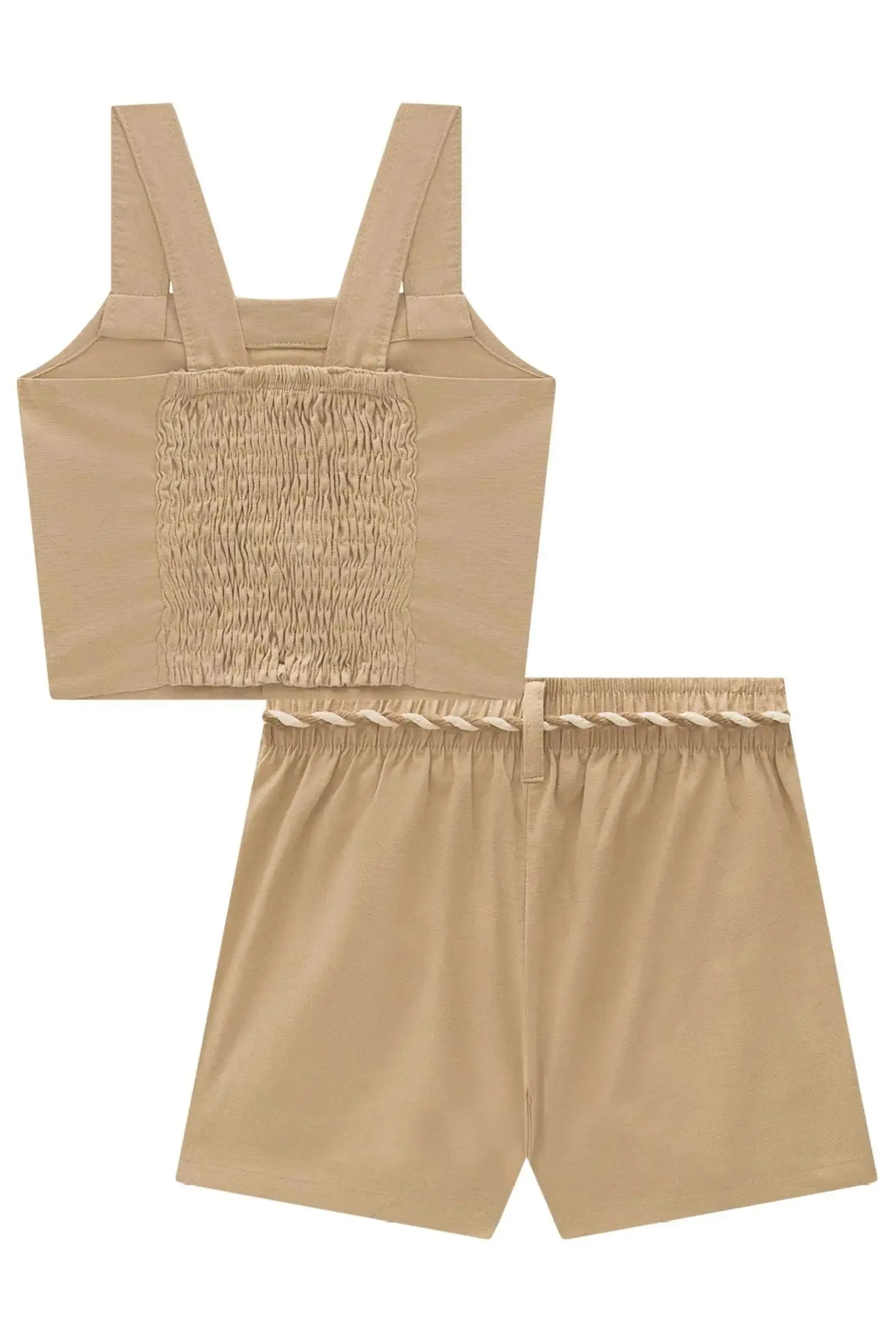 Conjunto de Top e Shorts em Linho Santorine 95200 Lilimoon Teen Menina
