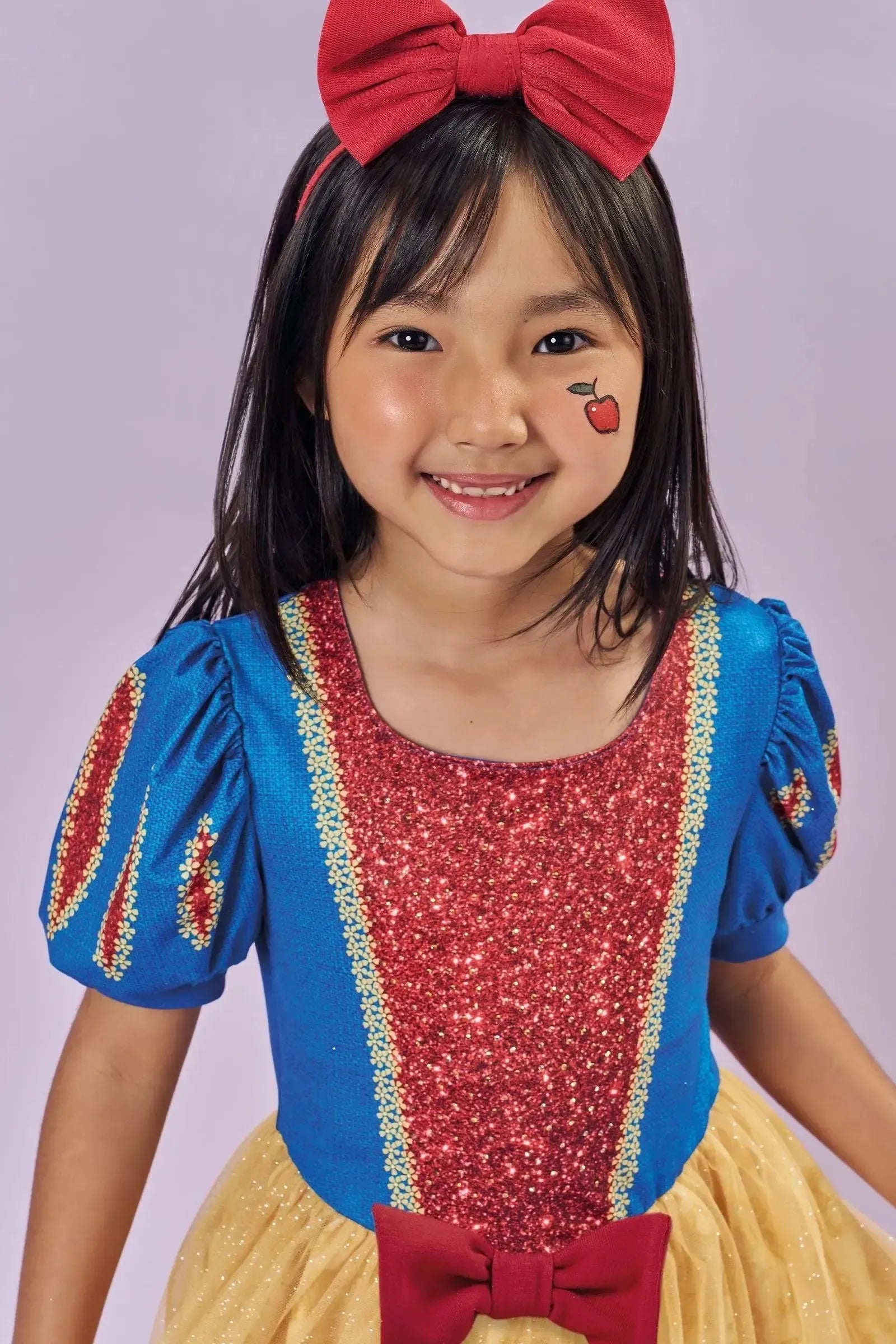 Fantasia de Princesa Branca Das Neves (Vestido em Malha UV e Tule Brilho) 85881 Kukiê Infantil Menina