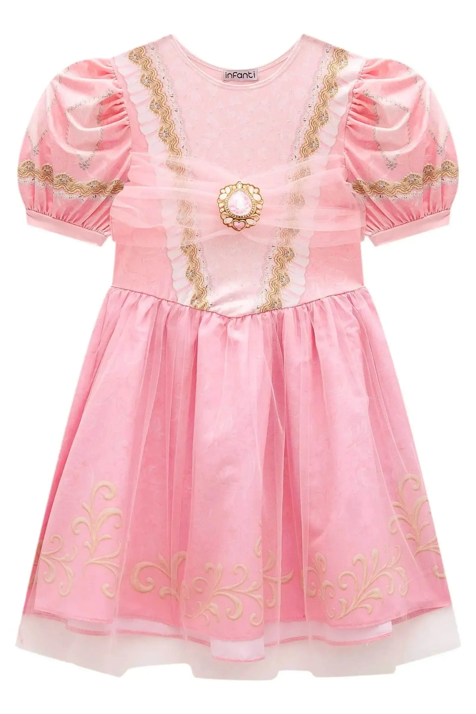 Fantasia de Princesa Sonhadora. Acompanha Tiara Coroa 97397 Infanti Infantil Menina
