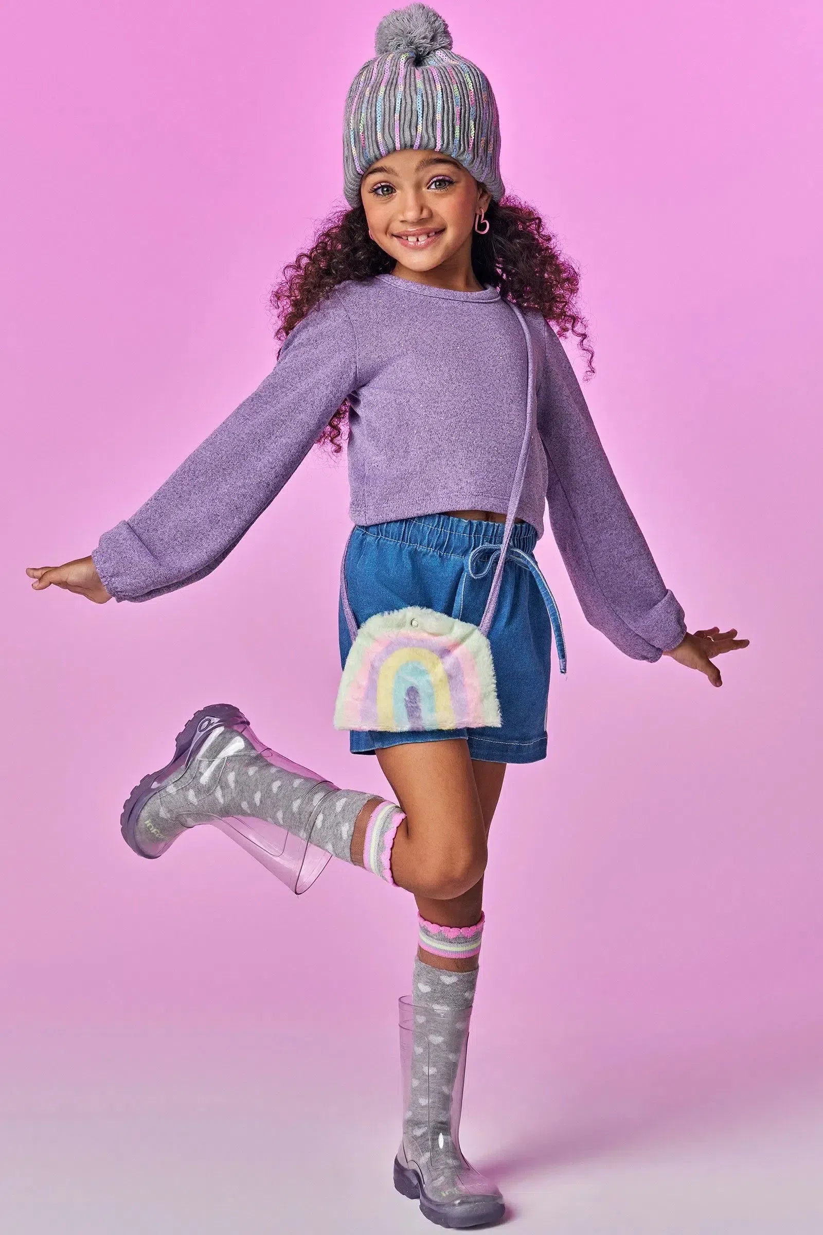Gorro em Tricot 78246 Infanti Infantil Menina