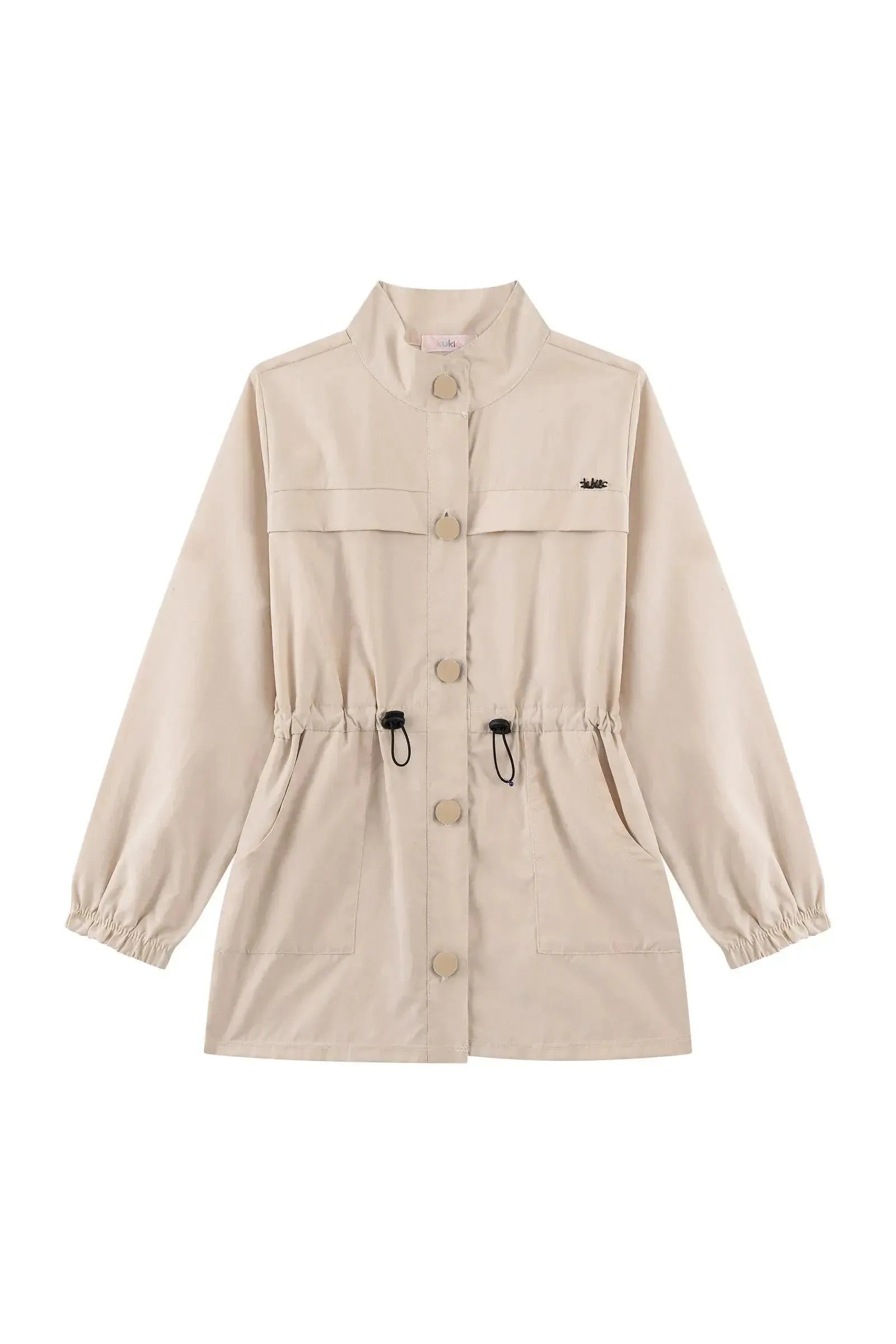 Jaqueta Alongada em Cupro Like 90588 Kukiê Infantil Menina