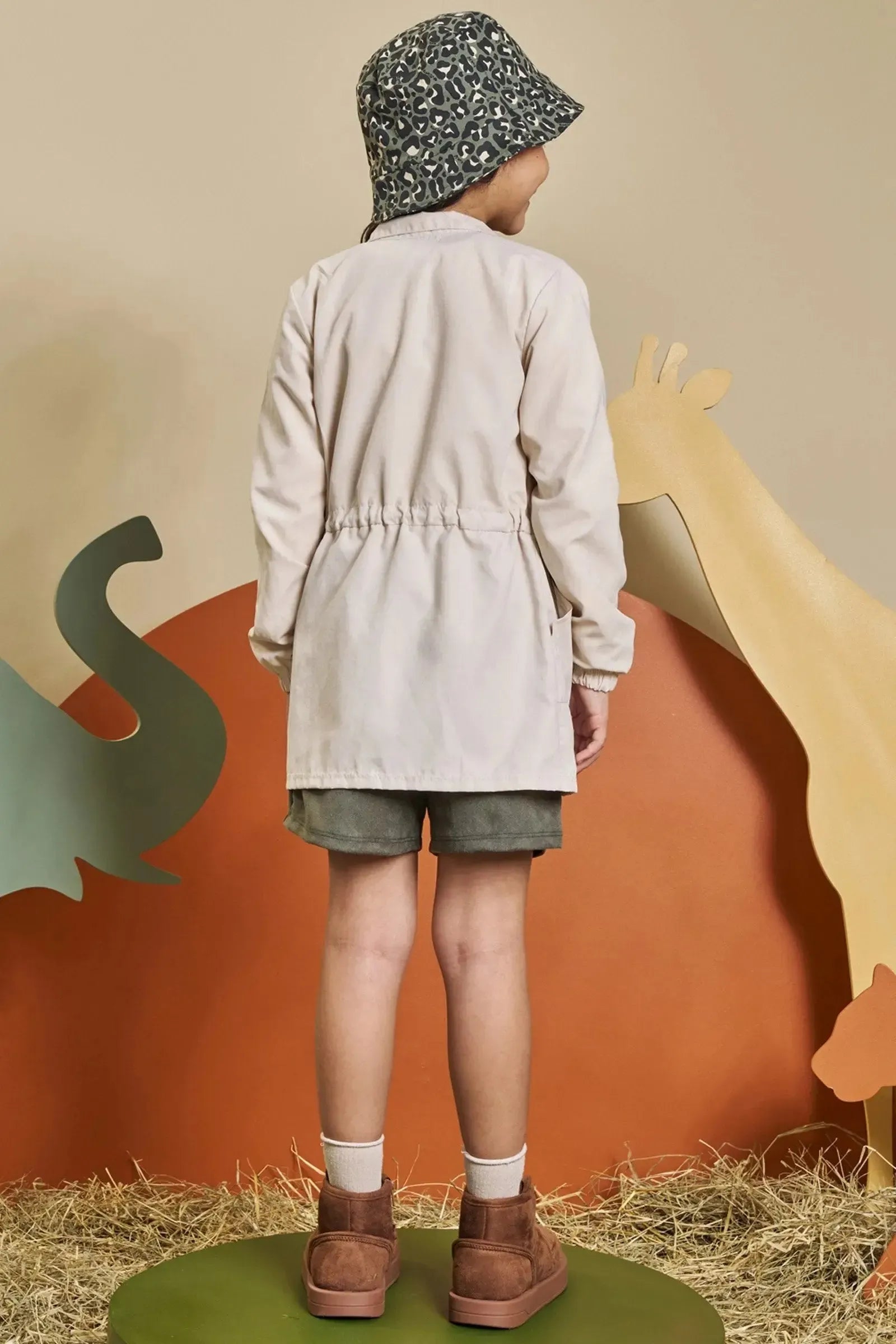 Jaqueta Alongada em Cupro Like 90588 Kukiê Infantil Menina