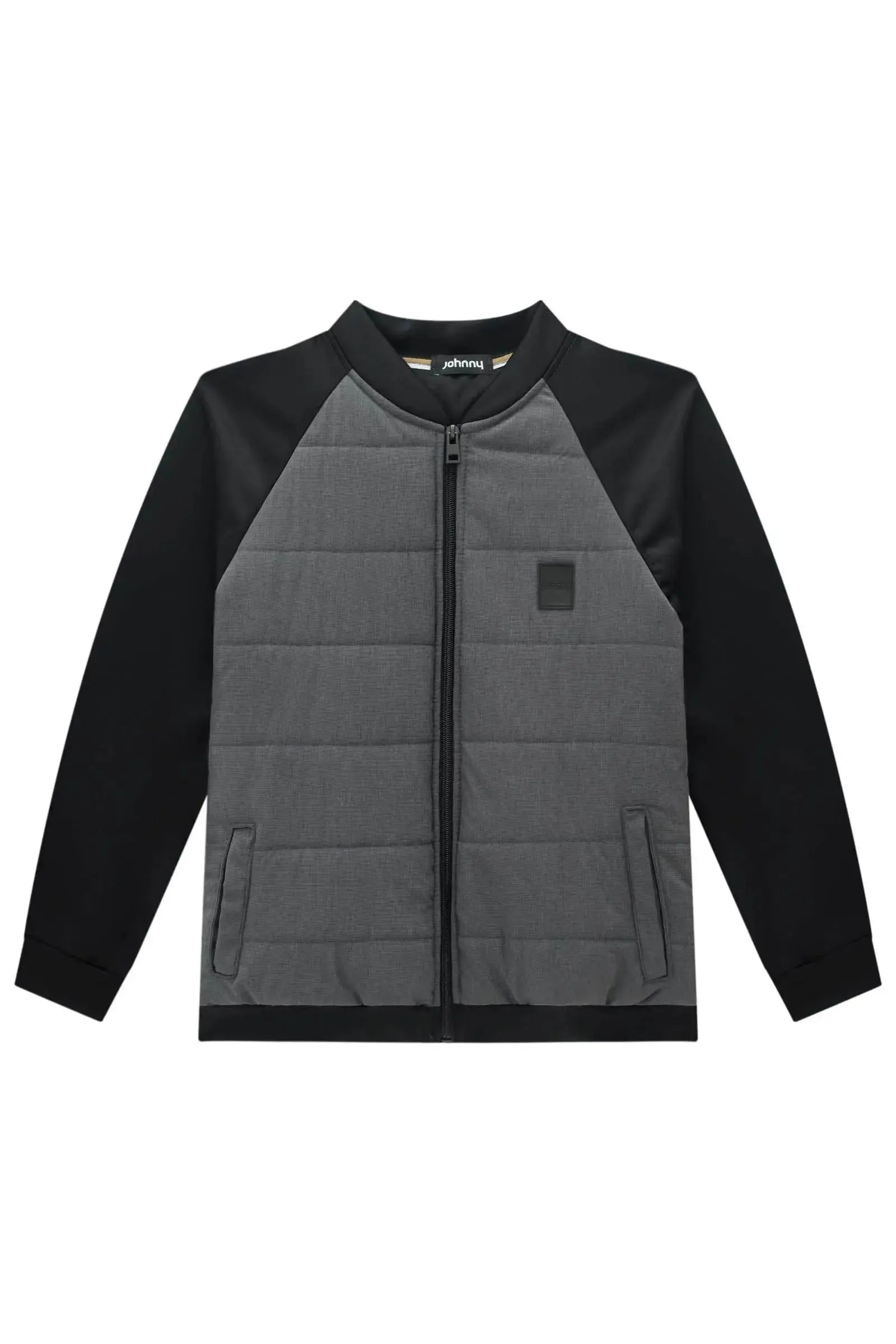 Jaqueta Bomber em Nylon Stripes e Malha Tecnonew com Elastano 89363 Johnny Fox Teen Menino