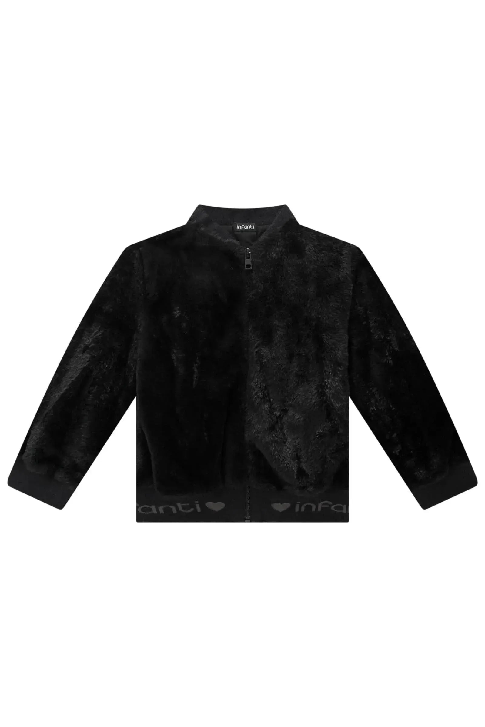 Jaqueta Bomber em Pelo Liso 89765 Infanti Infantil Menina