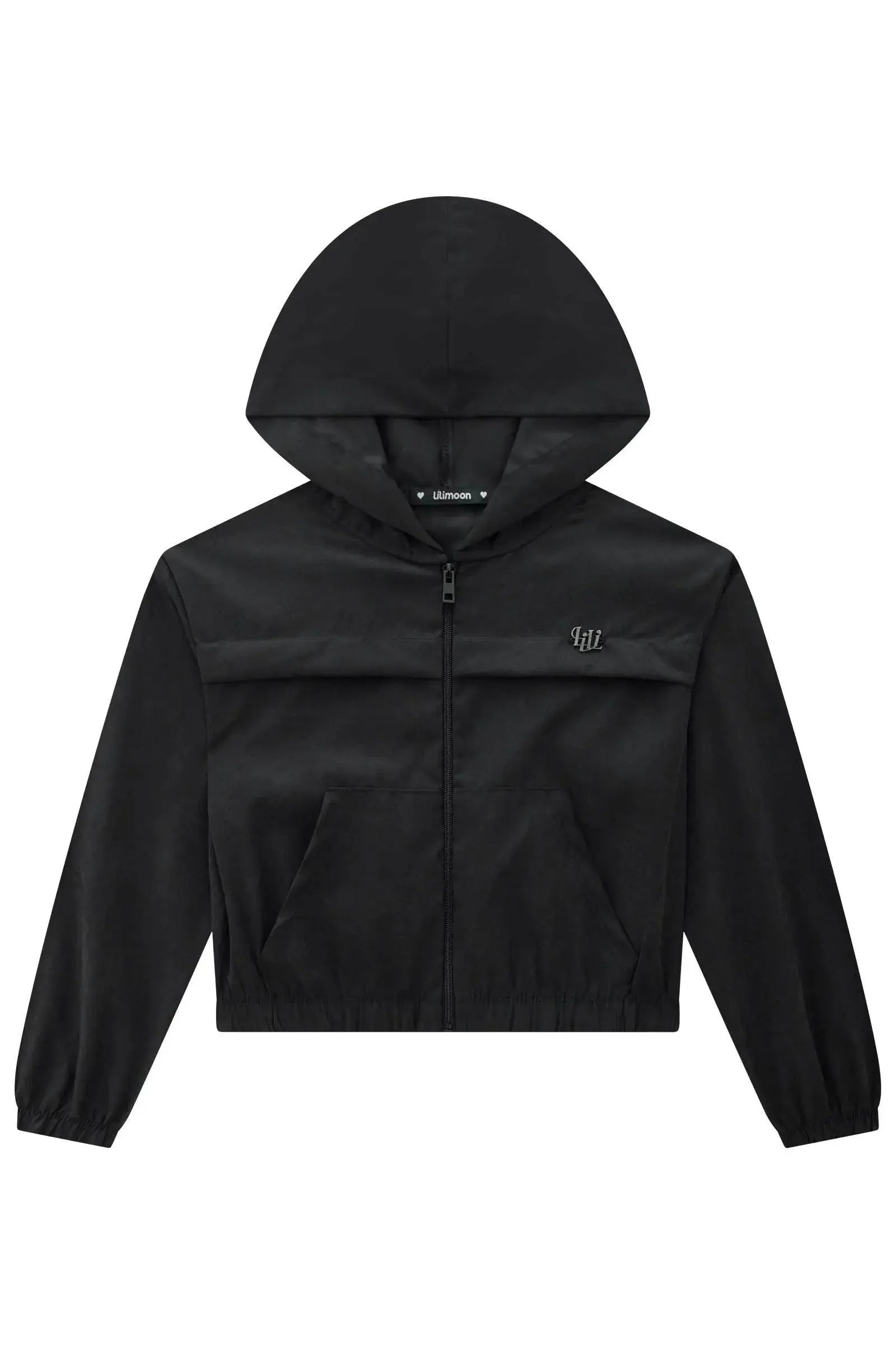 Jaqueta Boxy com Capuz em Nylon Taslon 89340 Lilimoon Teen Menina