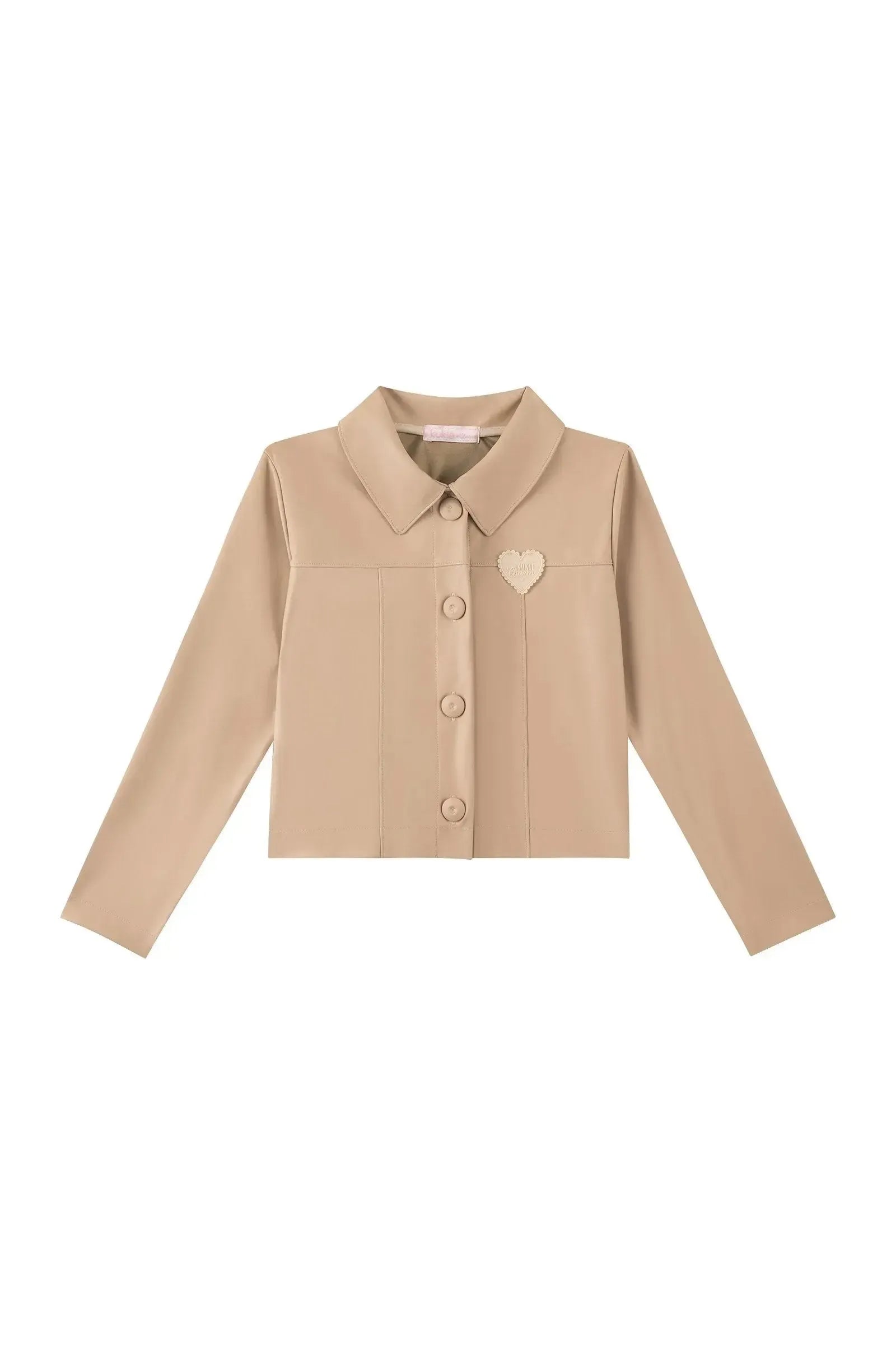 Jaqueta Boxy em Couro Eco 91866 Kukiê Infantil Menina