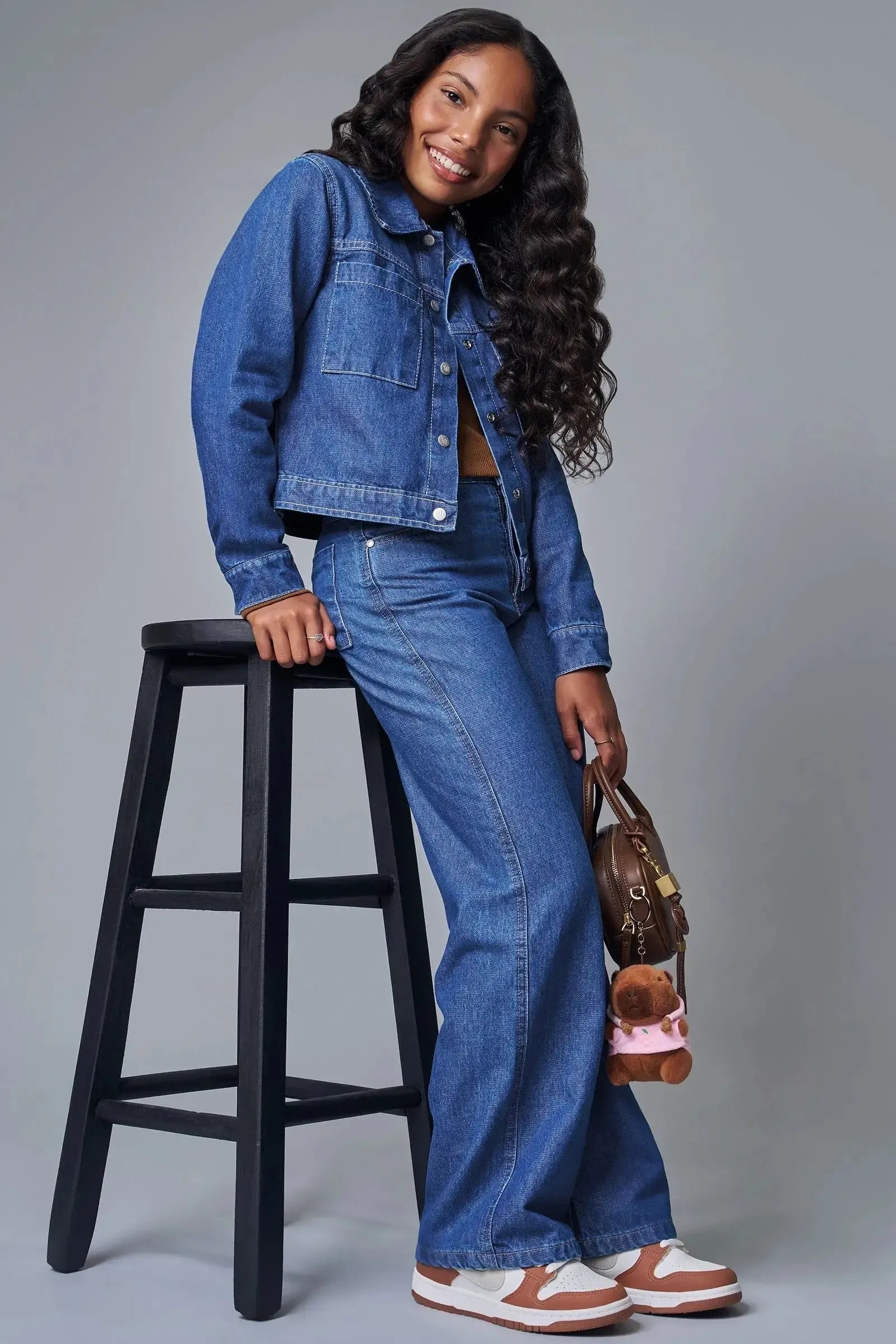 Jaqueta Boxy em Jeans Arkansas 89445 Lilimoon Teen Menina