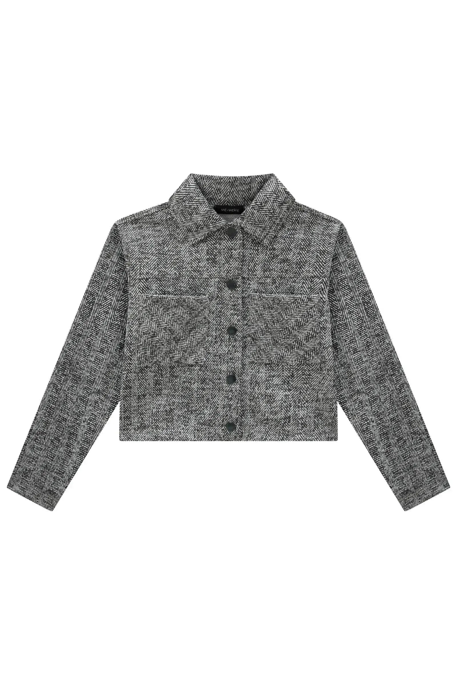 Jaqueta Boxy em Tweed 89426 Vic&Vicky Teen Menina