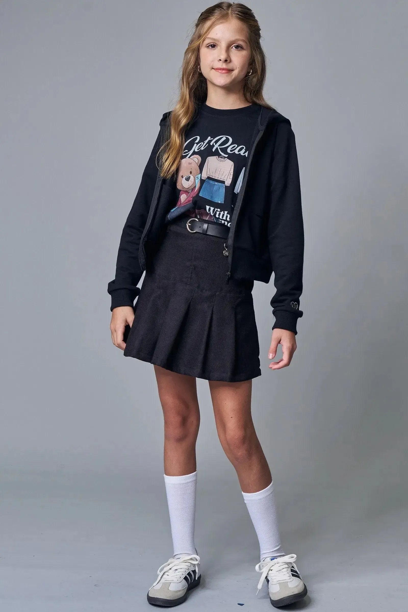 Jaqueta Boxy Over com Capuz em Moletom sem Pelúcia 89416 Lilimoon Teen Menina