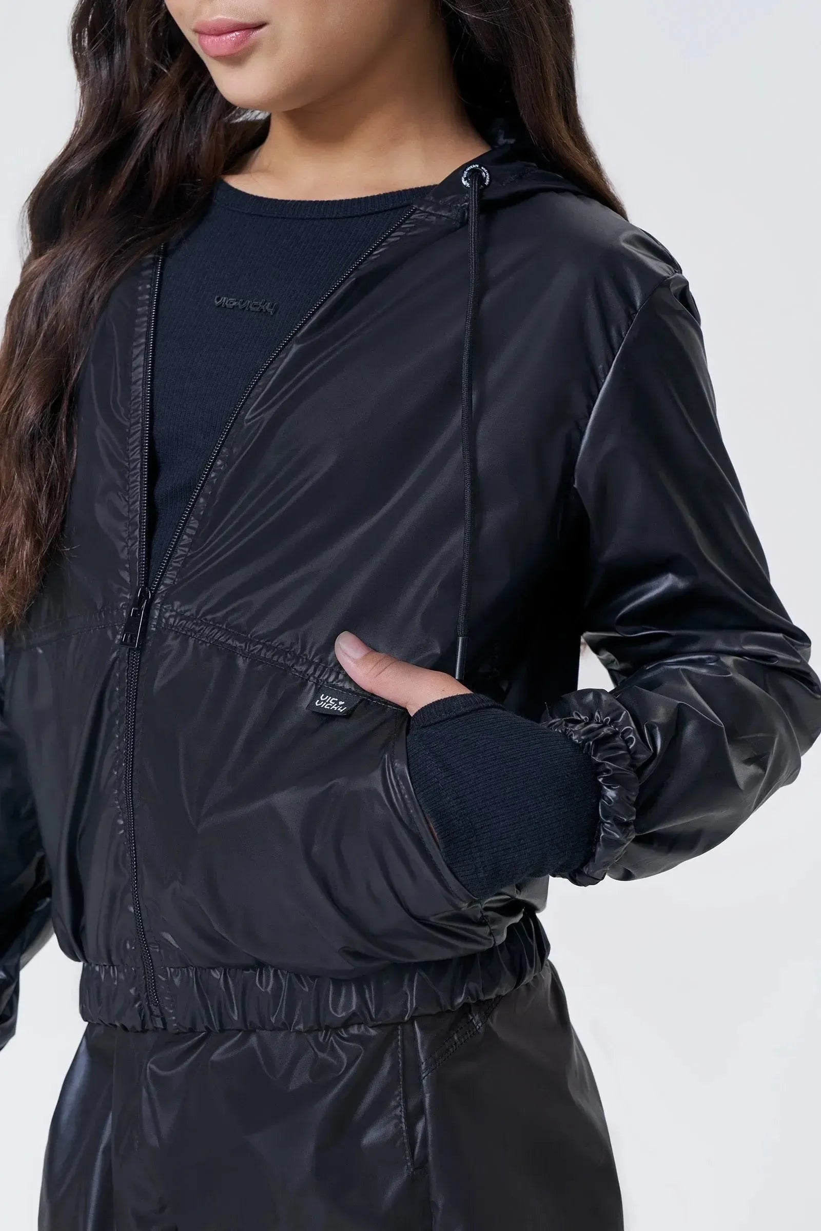 Jaqueta Corta Vento em Nylon Asia 90643 Vic&Vicky Teen Menina