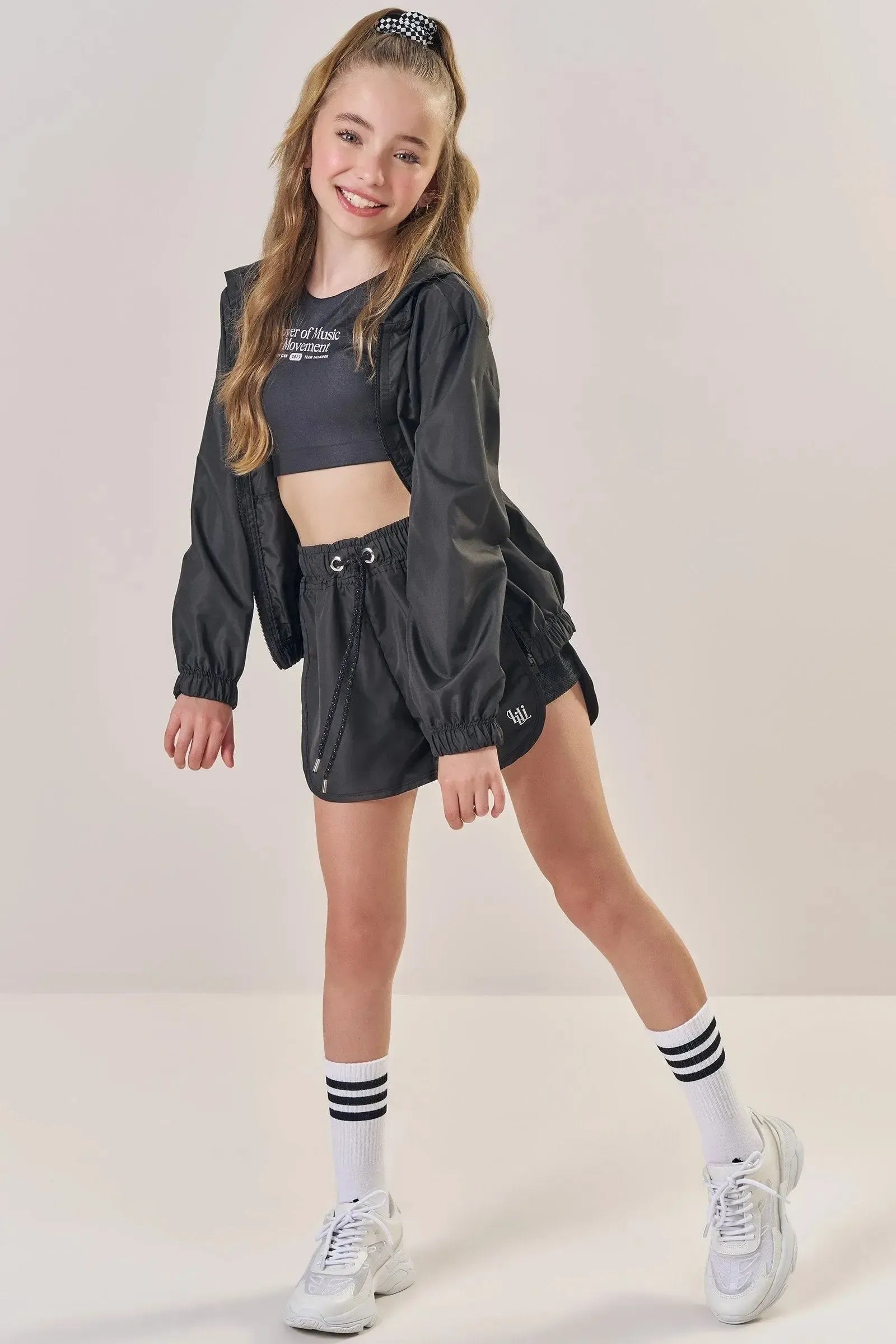 Jaqueta Corta Vento em Nylon Aspen 85288 Lilimoon Teen Menina