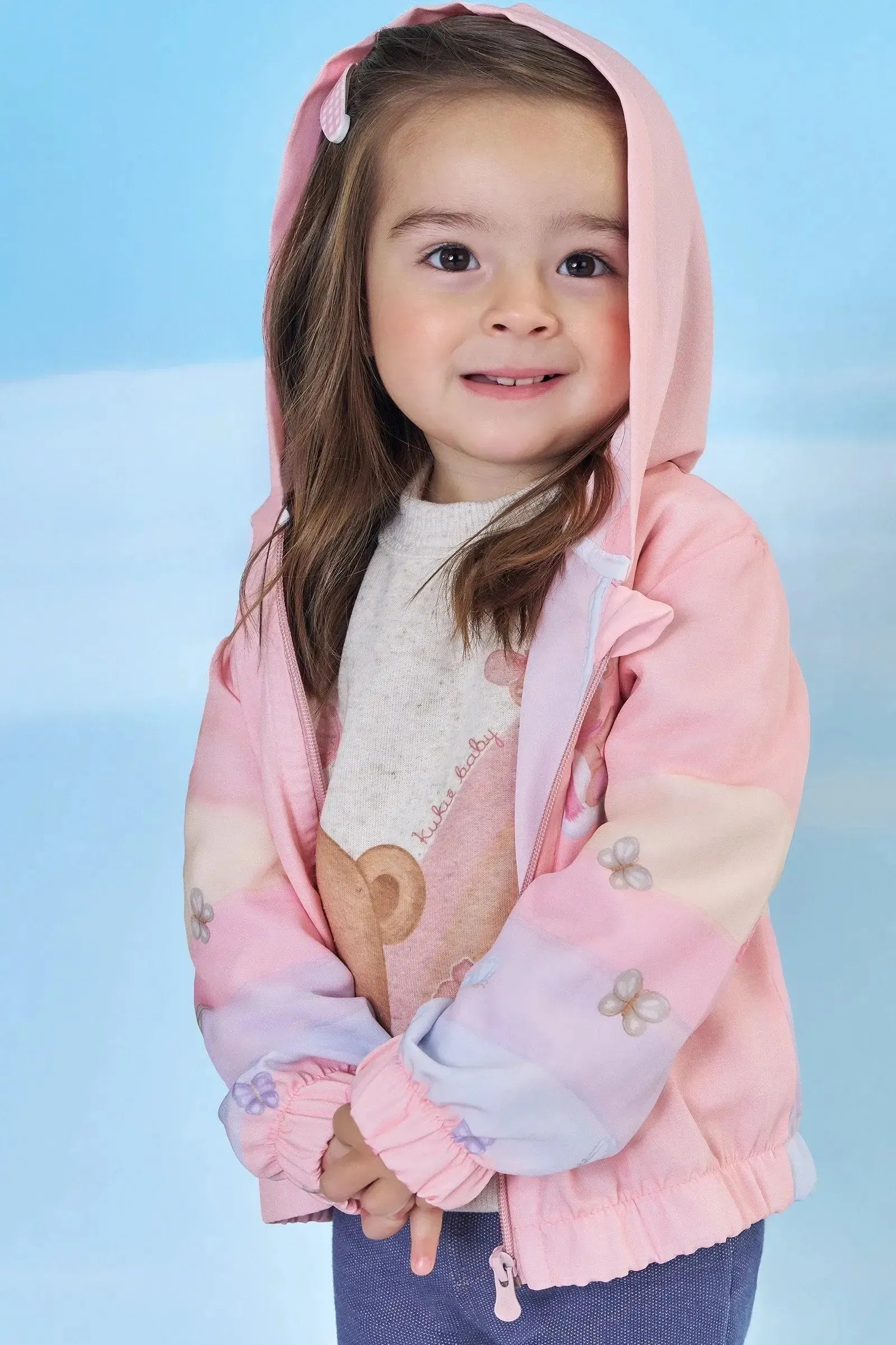 Jaqueta Corta Vento em Nylon Ergonomic com Elastano 90878 Kukiê Bebê Menina