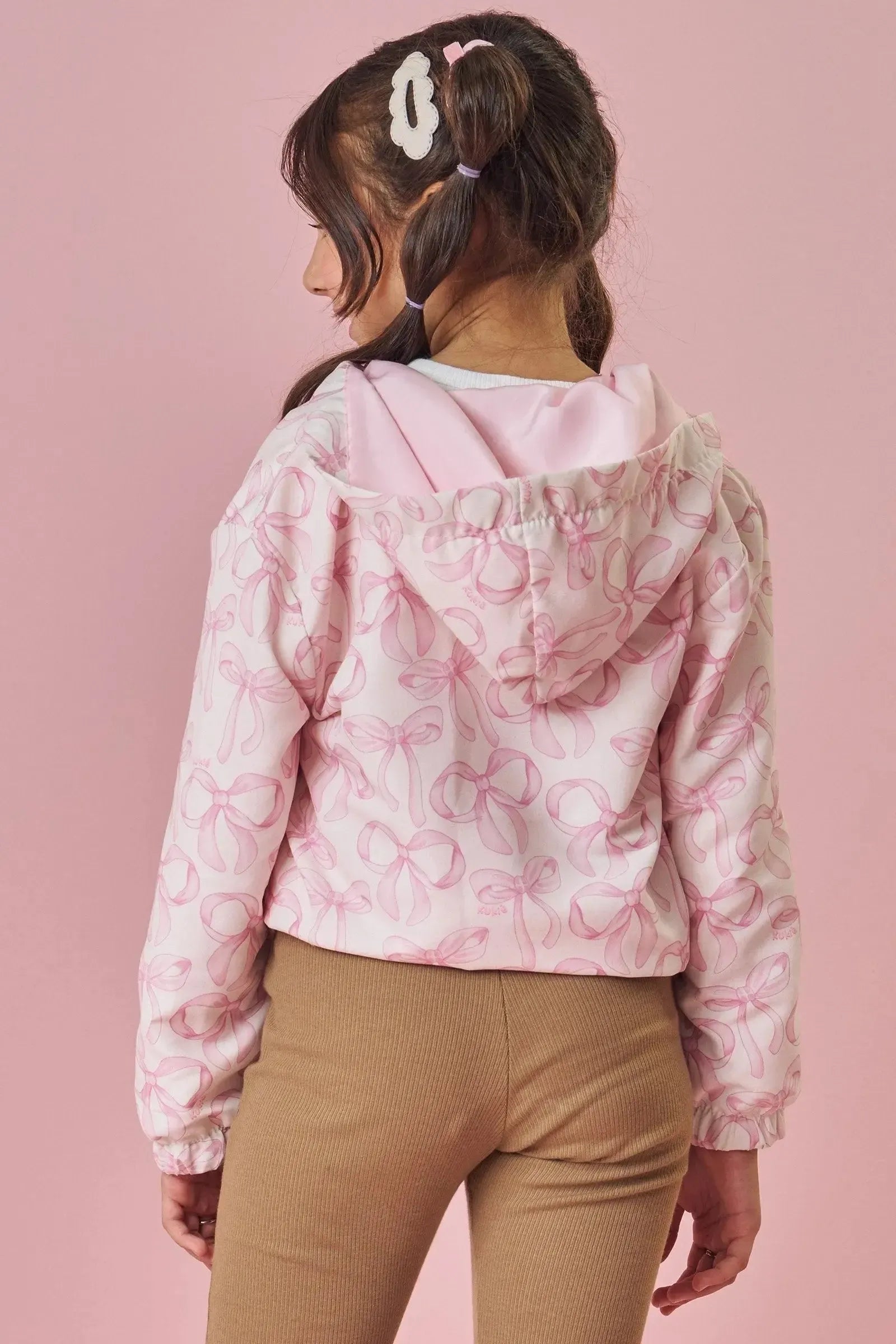 Jaqueta Corta Vento em Nylon Forrada 89878 Kukiê Infantil Menina