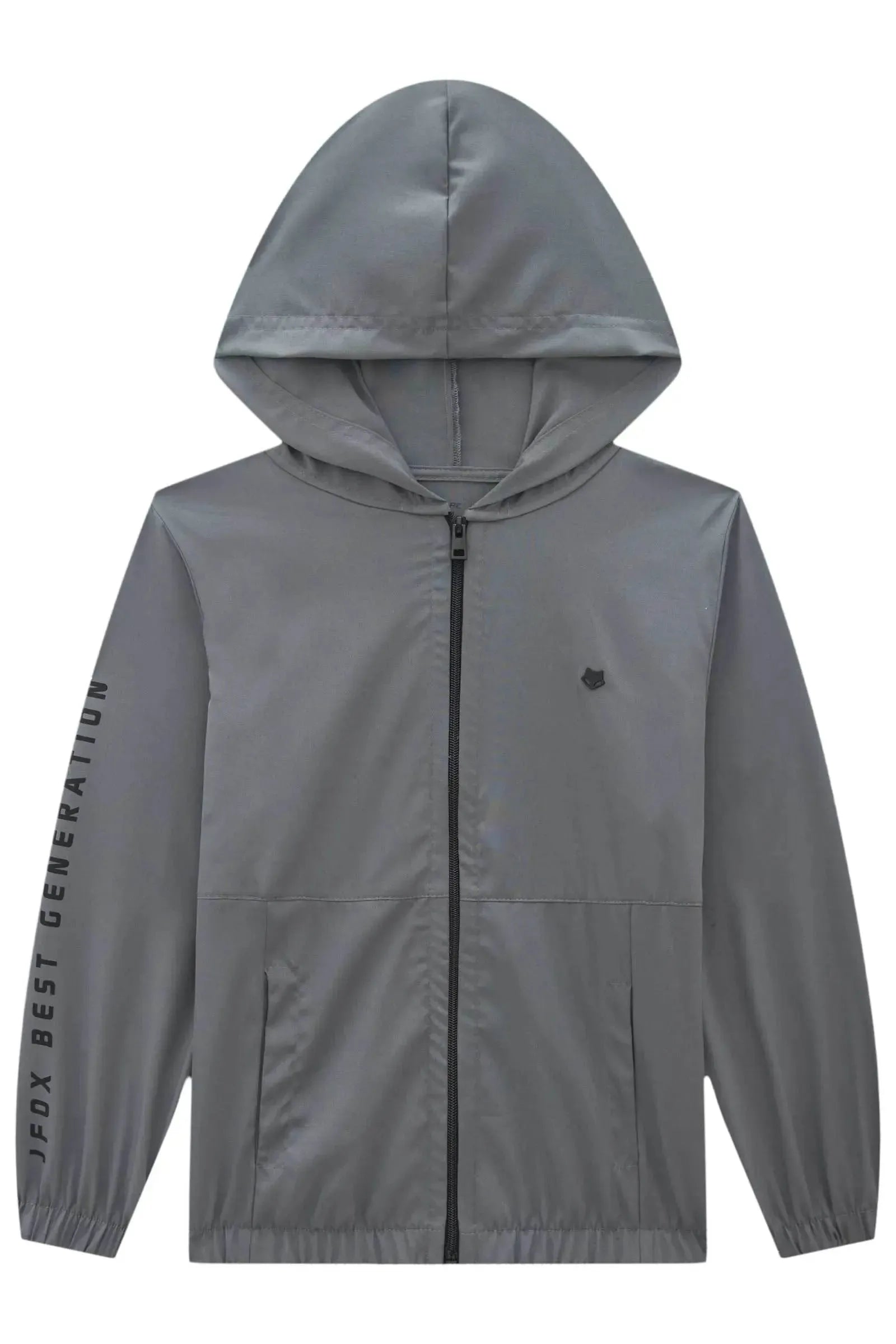 Jaqueta Corta Vento Johnny Fox Teen Menino Cinza - Estilo e Conforto