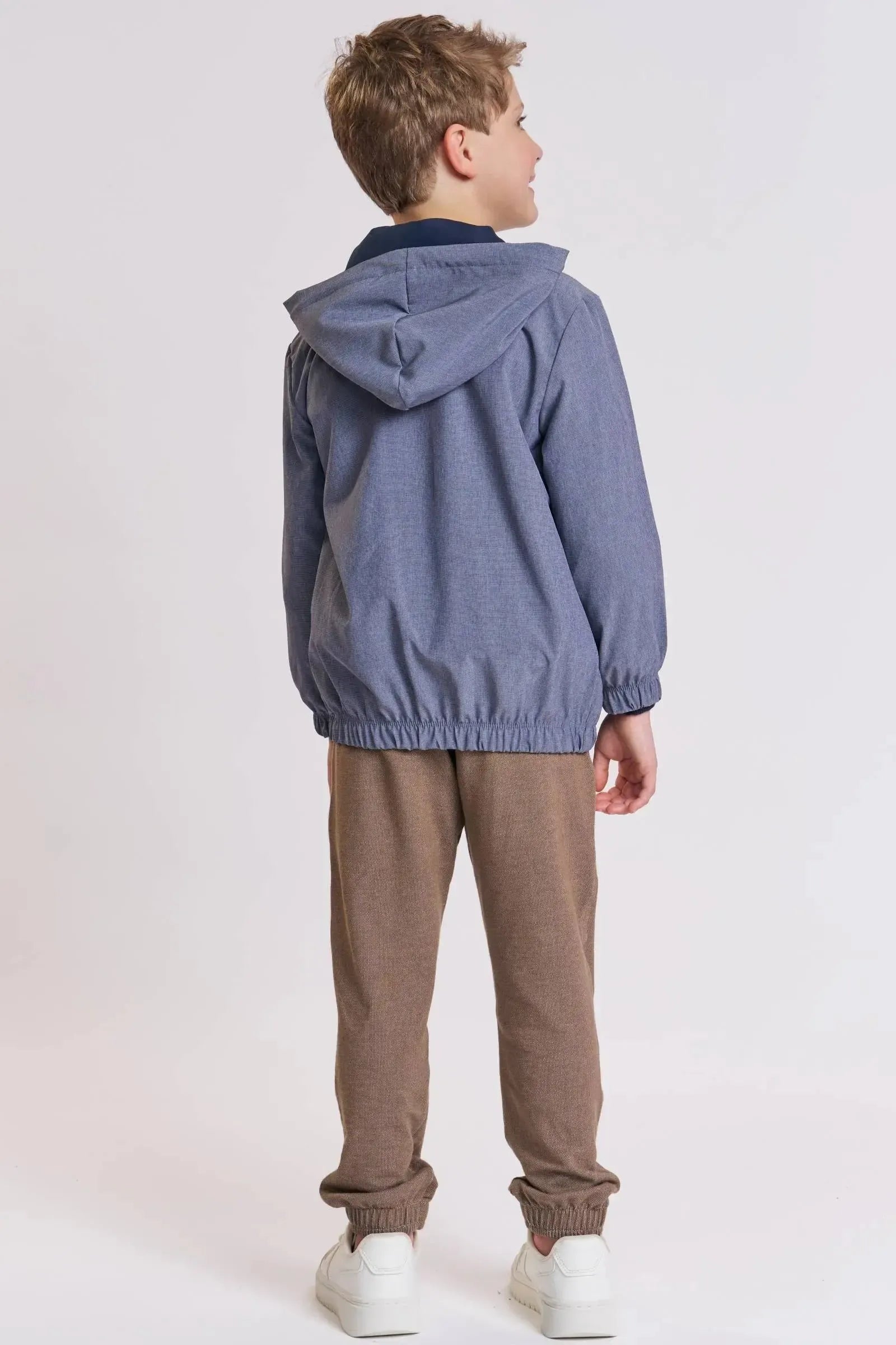 Jaqueta Corta Vento em Nylon Mesclado com Elastano 89542 LucBoo Infantil Menino