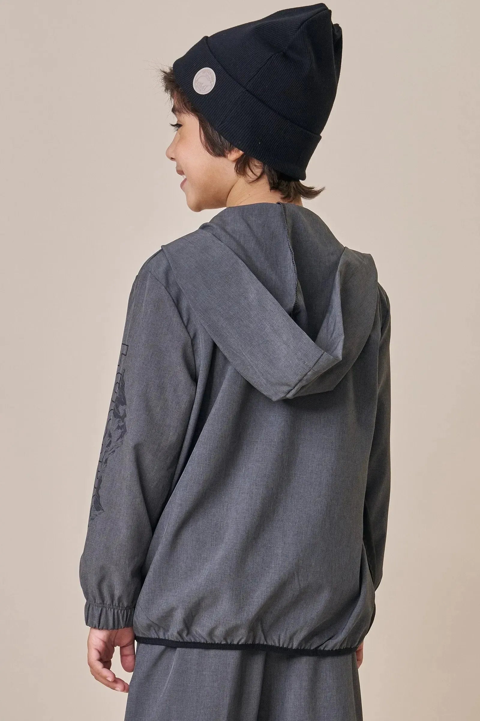 Jaqueta Corta Vento em Nylon Mesclado com Elastano 89544 LucBoo Infantil Menino