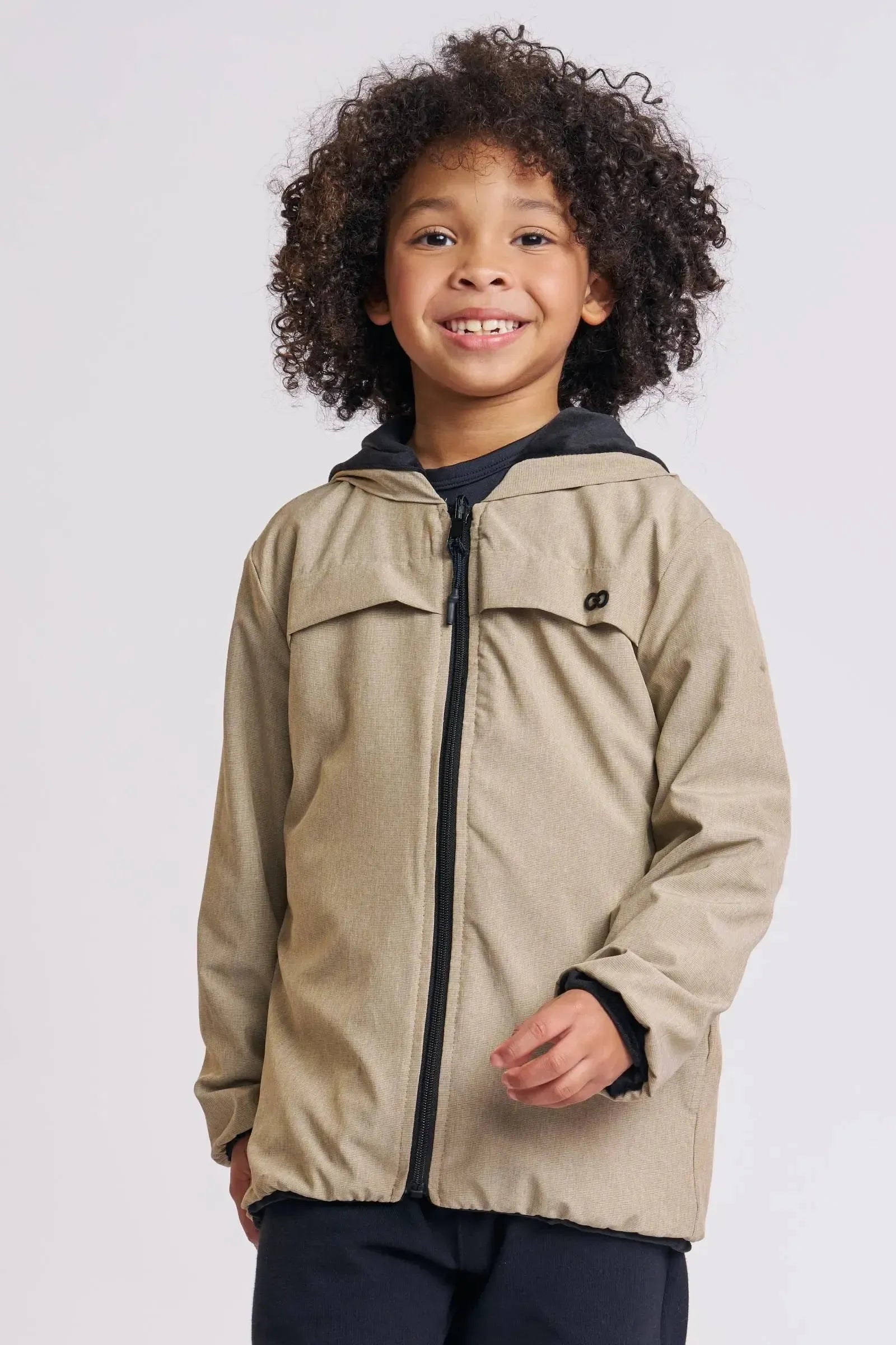 Jaqueta Corta Vento em Nylon Mesclado com Elastano 91823 LucBoo Infantil Menino