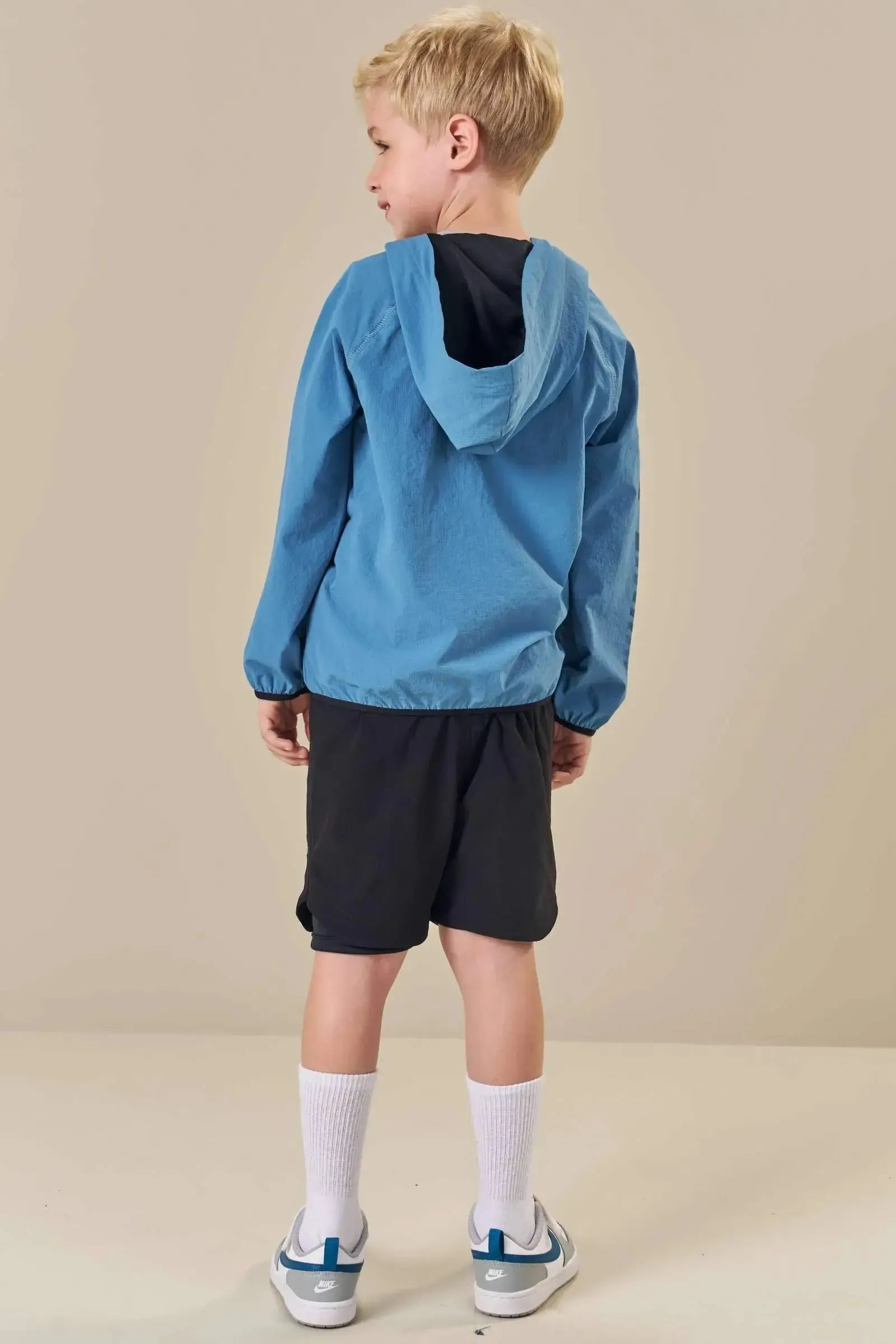 Jaqueta Corta Vento em Nylon Ripstop com Elastano com Proteção UV50+ 83862 LucBoo Infantil Menino