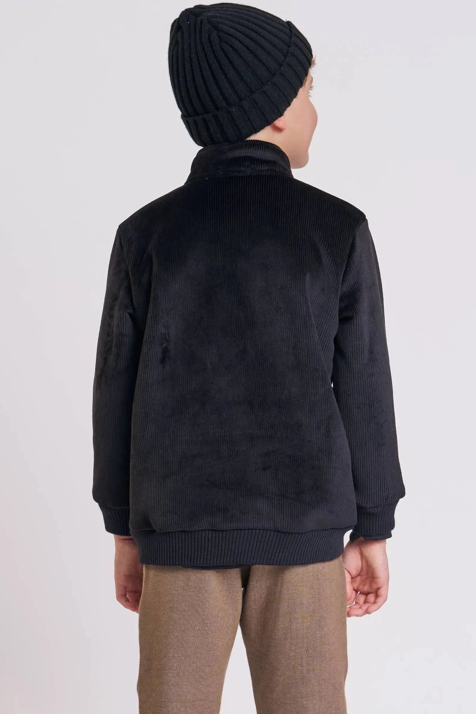 Jaqueta em Fleece Cotelê Dublado com Pelo Carneirinho 89723 LucBoo Infantil Menino