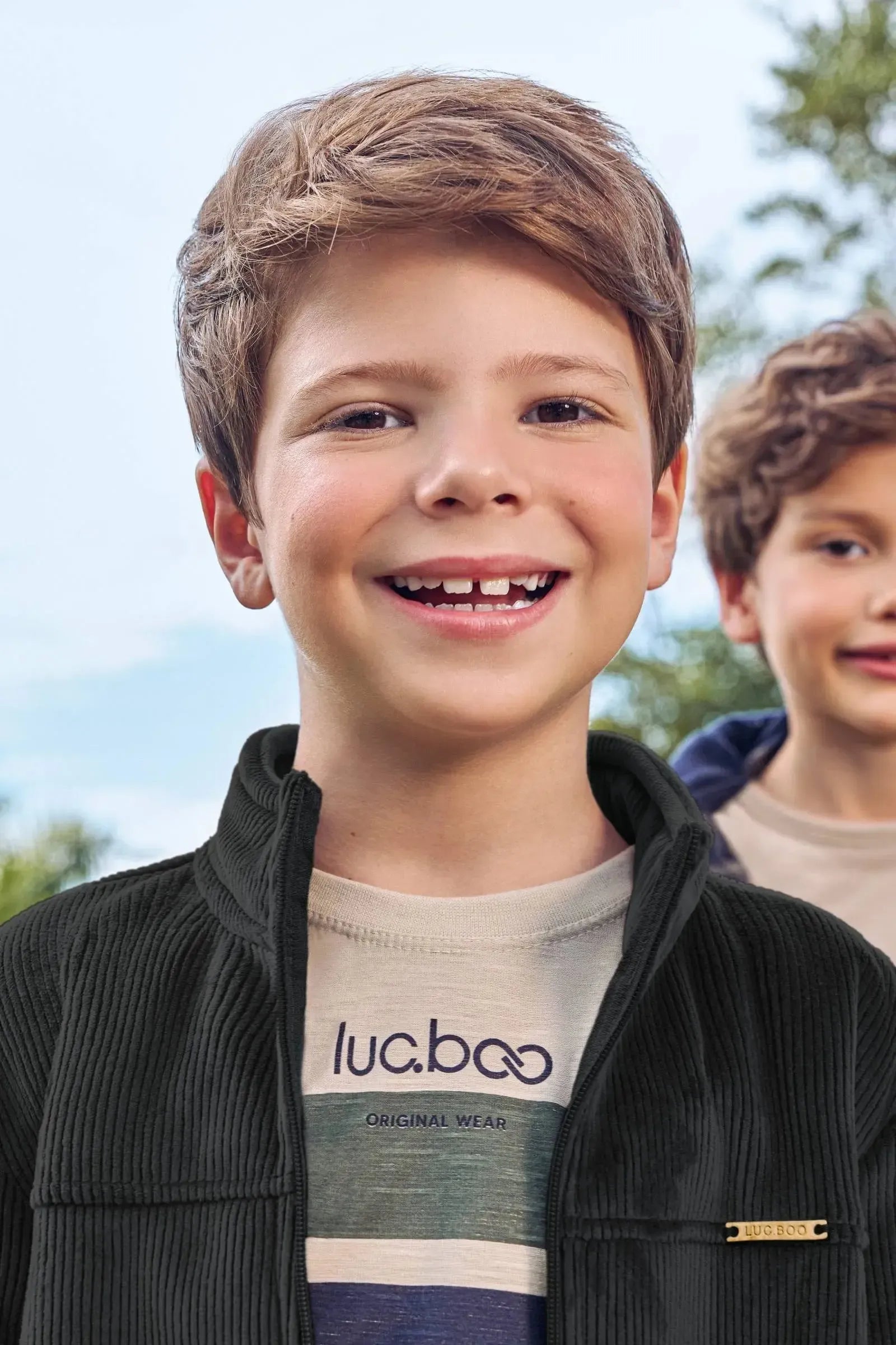 Jaqueta em Fleece Cotelê Dublado com Pelo Carneirinho 89723 LucBoo Infantil Menino