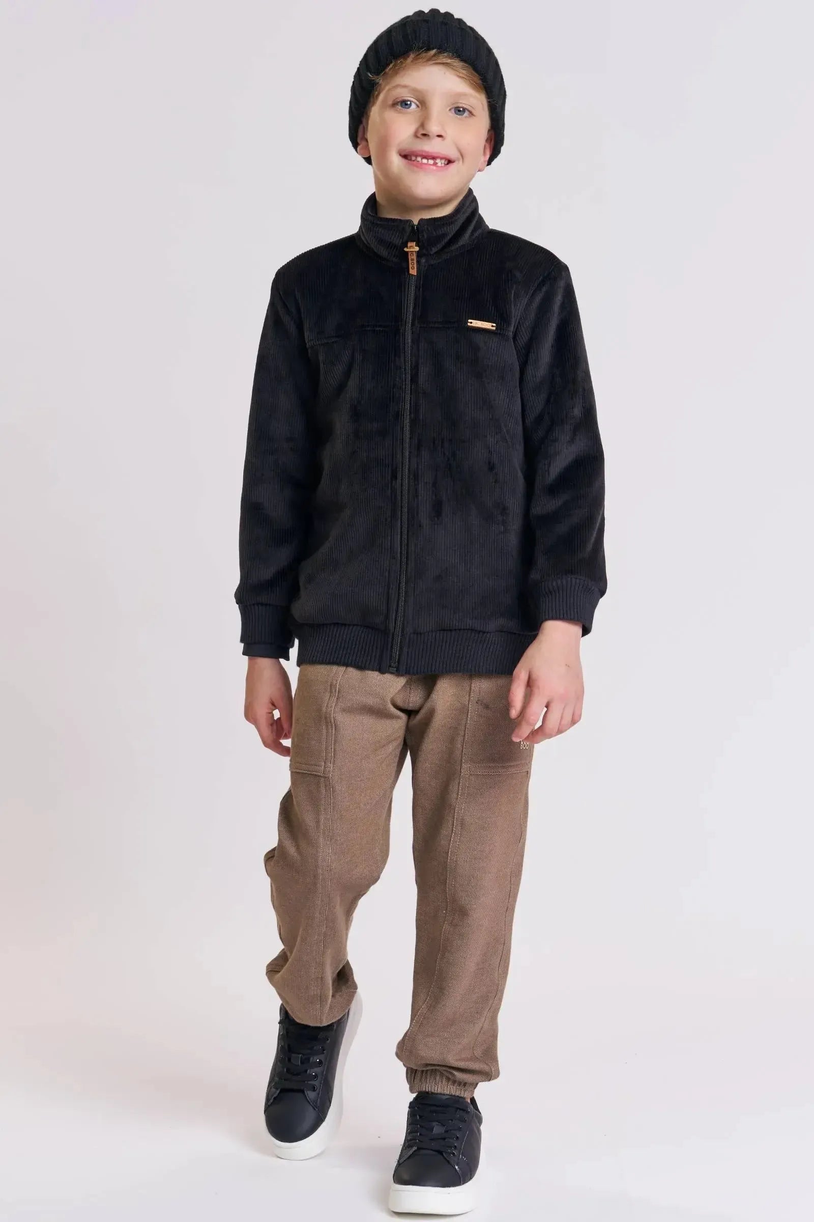 Jaqueta em Fleece Cotelê Dublado com Pelo Carneirinho 89723 LucBoo Infantil Menino