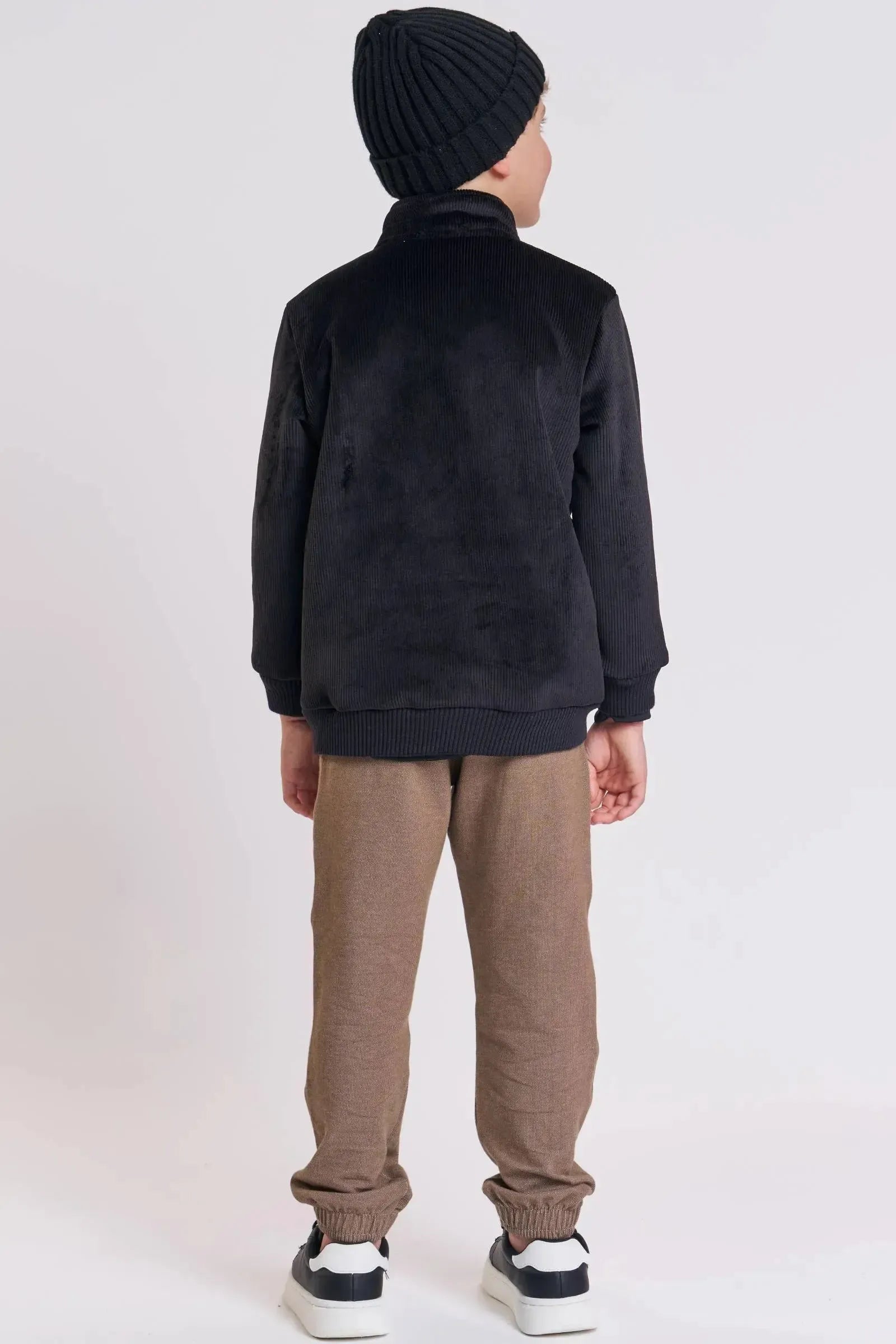 Jaqueta em Fleece Cotelê Dublado com Pelo Carneirinho 89723 LucBoo Infantil Menino