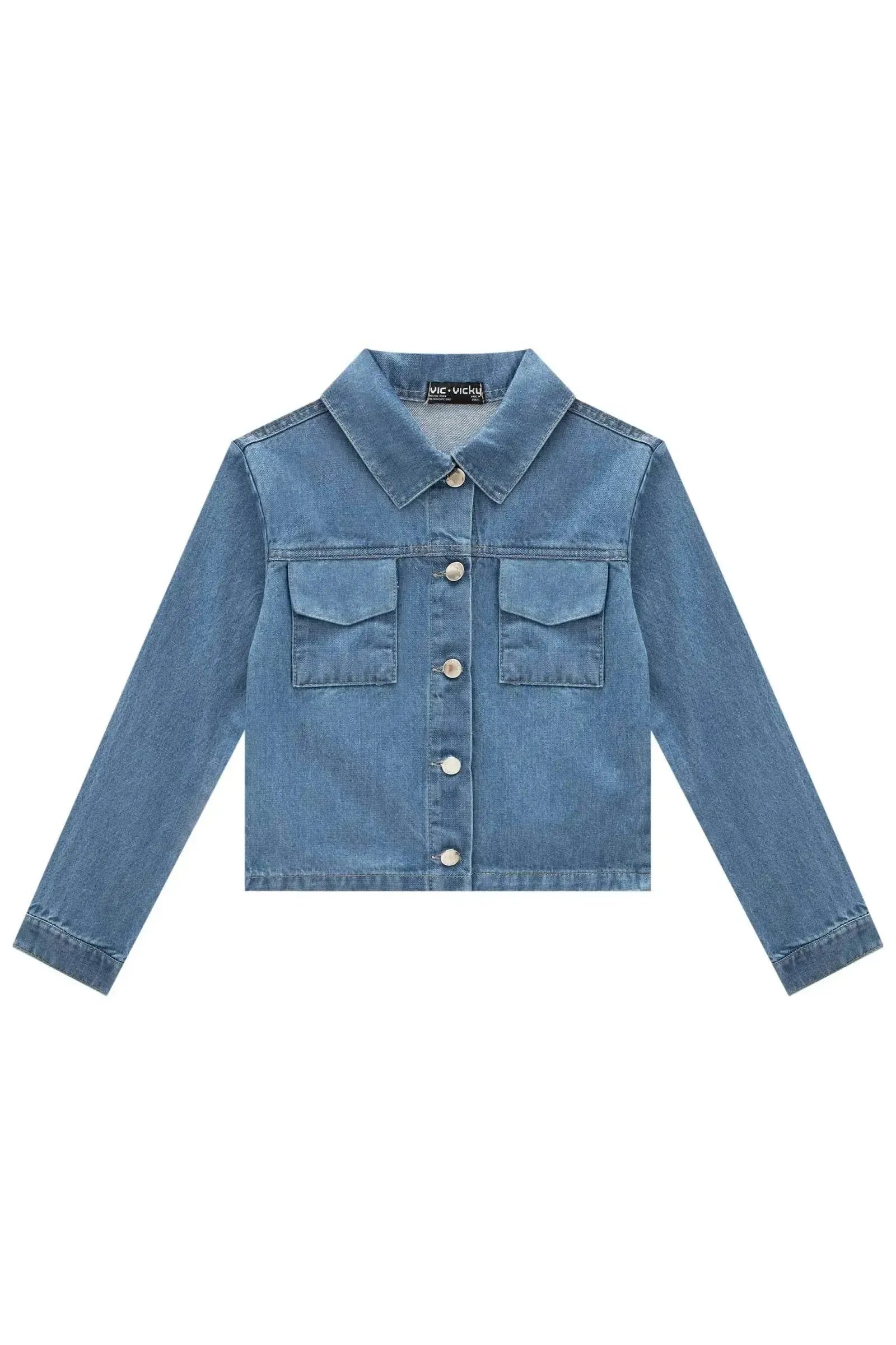 Jaqueta em Jeans 90636 Vic&Vicky Teen Menina