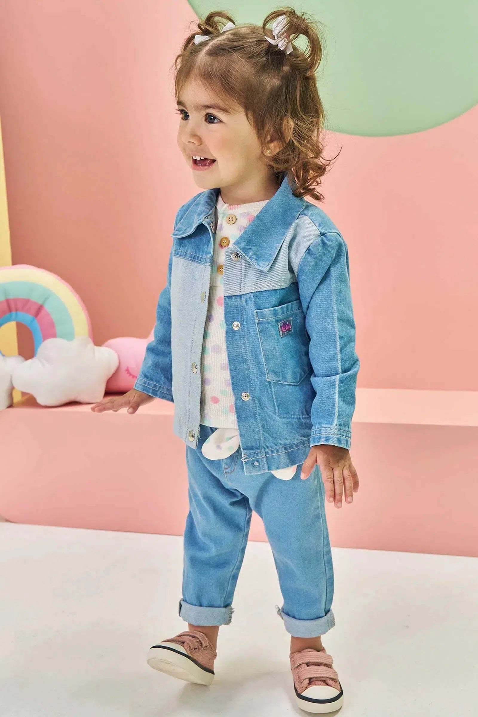 Jaqueta em Jeans Arkansas 80322 Kukiê Bebê Menina