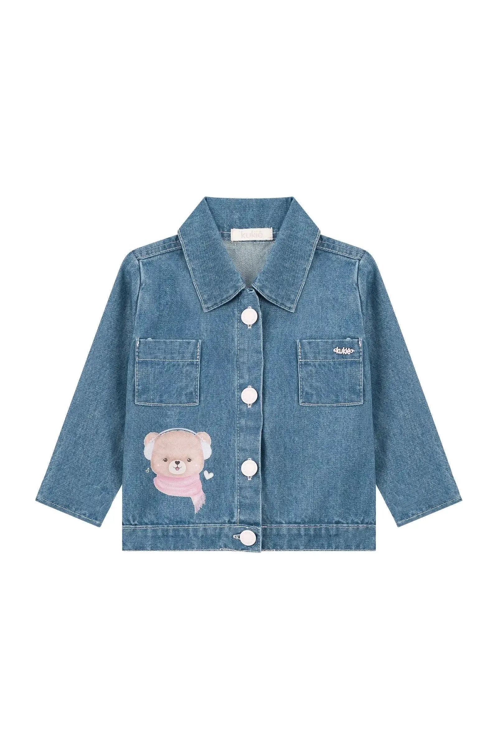 Jaqueta em Jeans Arkansas 90883 Kukiê Infantil Menina