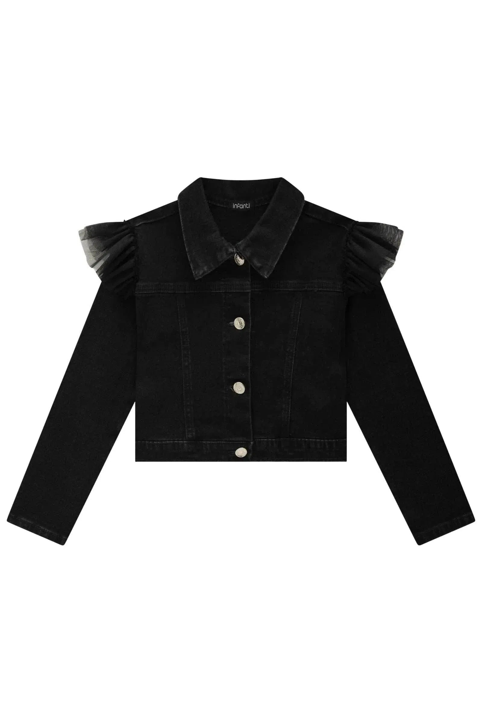 Jaqueta em Jeans com Elastano 79639 Infanti Infantil Menina