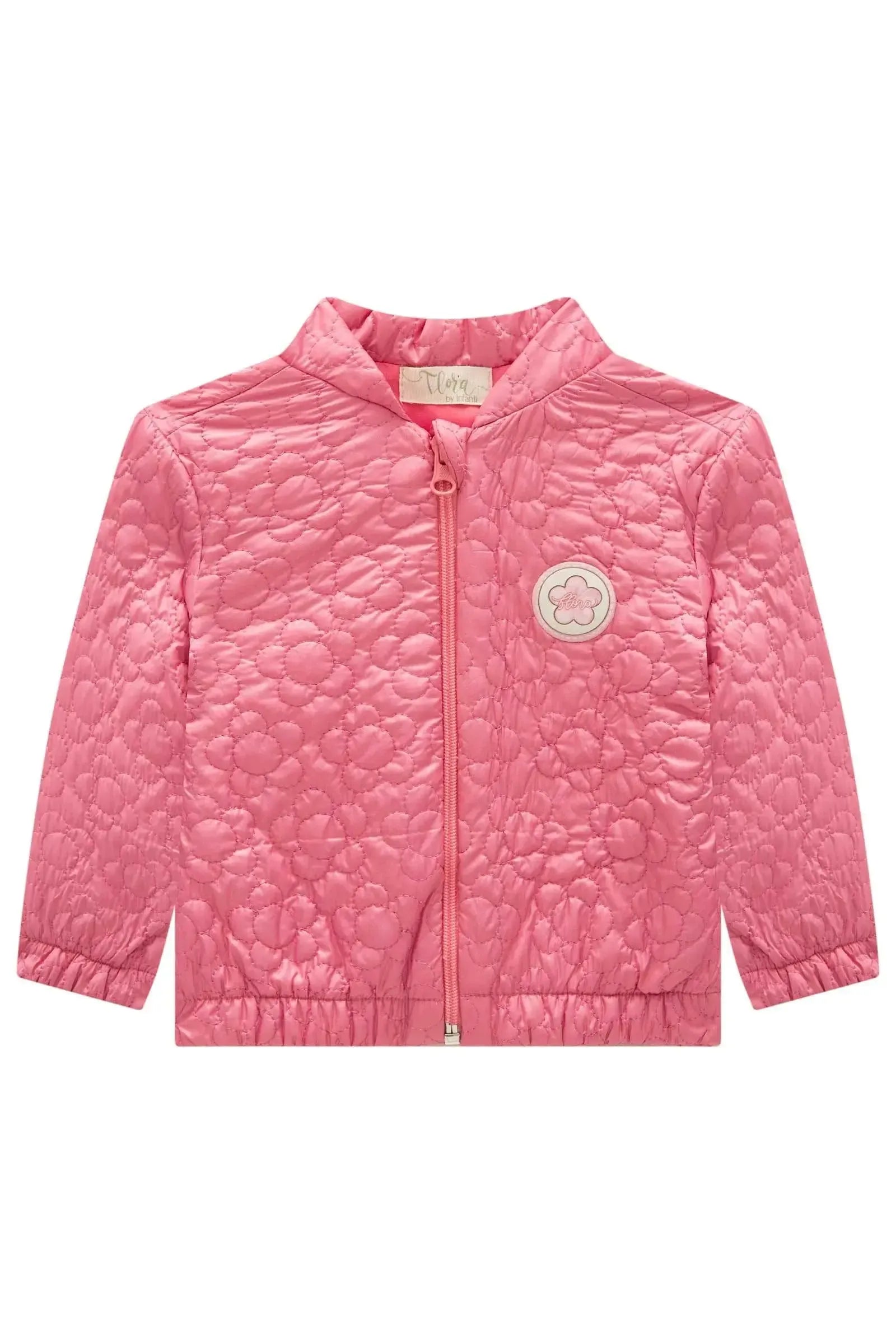 Jaqueta em Matelassê Flores 91099 Infanti Bebê Menina