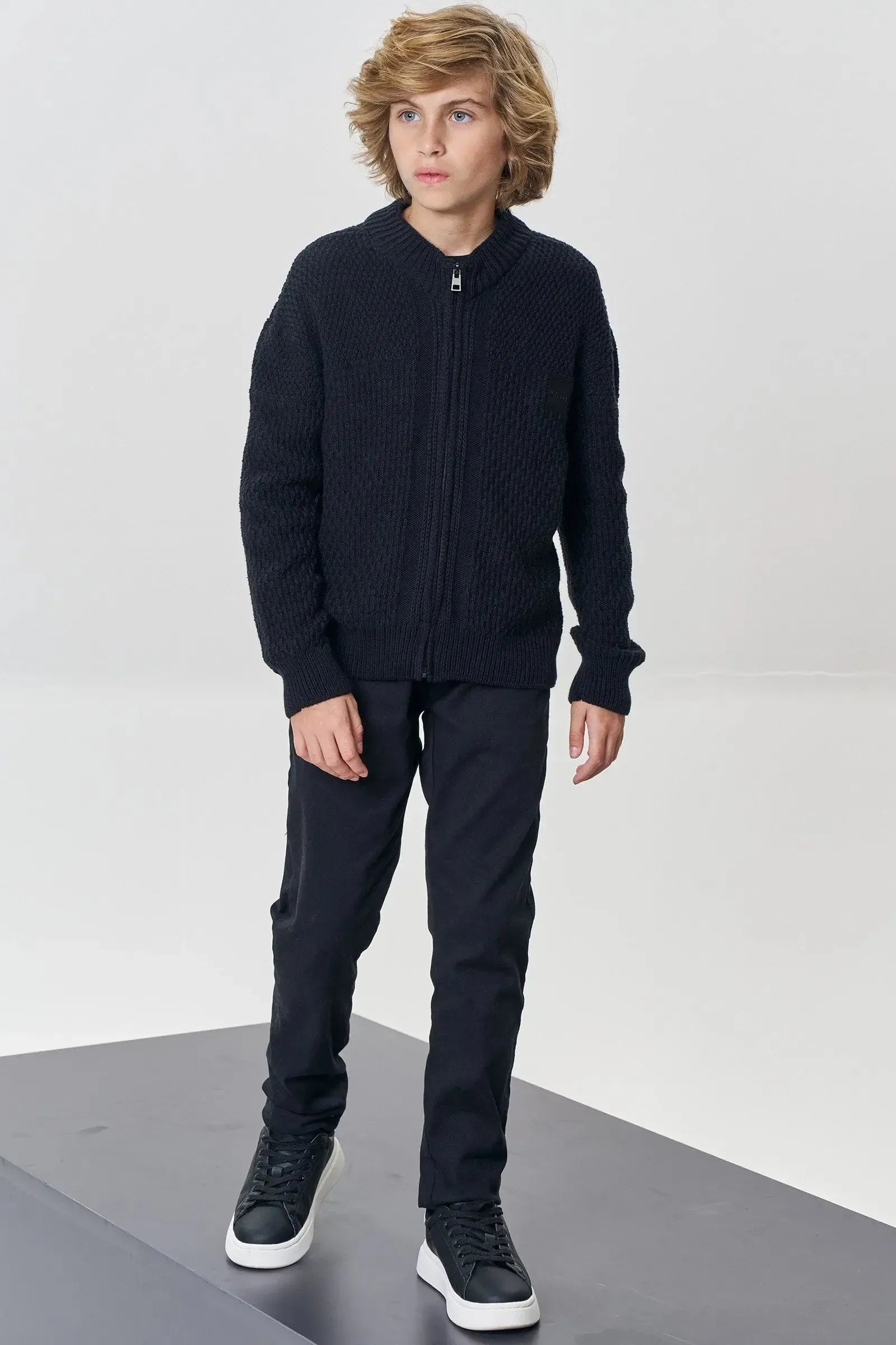 Jaqueta em Tricot 100% Algodão 87704 Johnny Fox Teen Menino