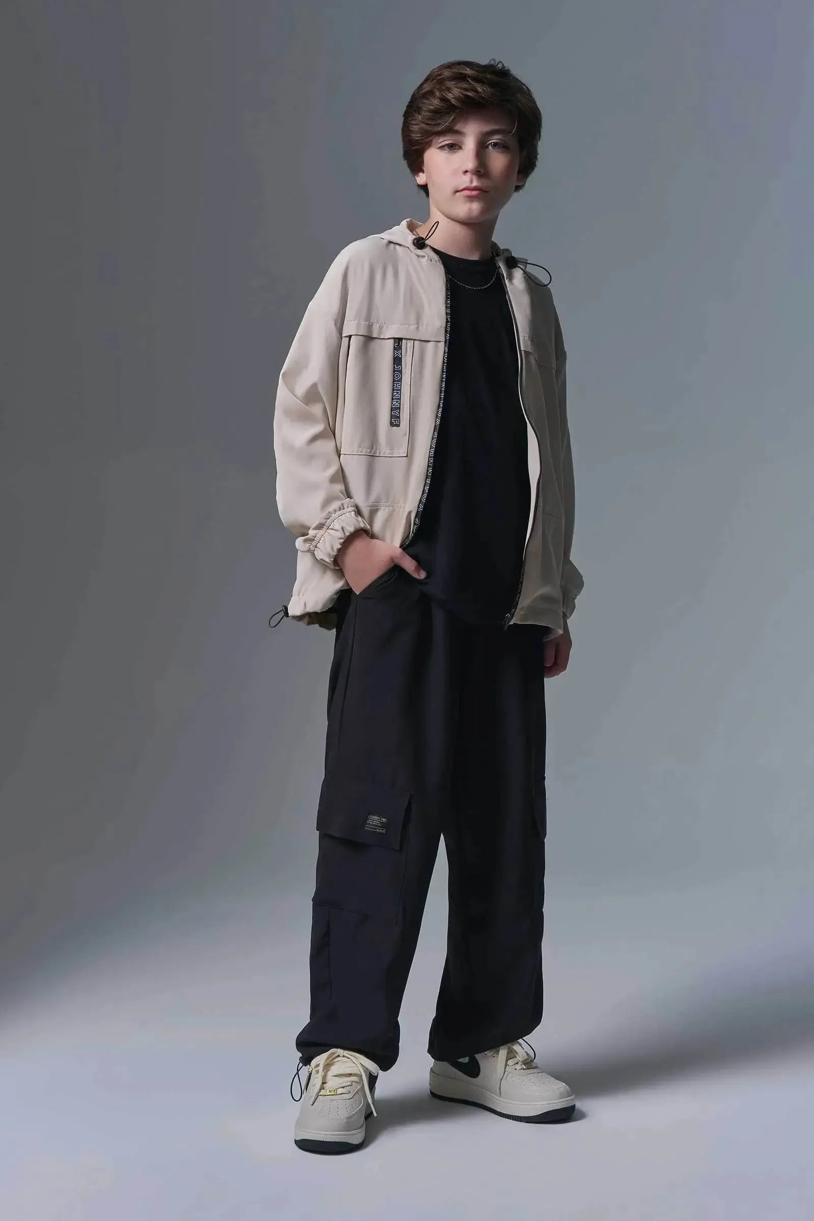 Jaqueta Over Corta Vento em Nylon Hidronatic Super Soft com Elastano 97177 Johnny Fox Teen Menino