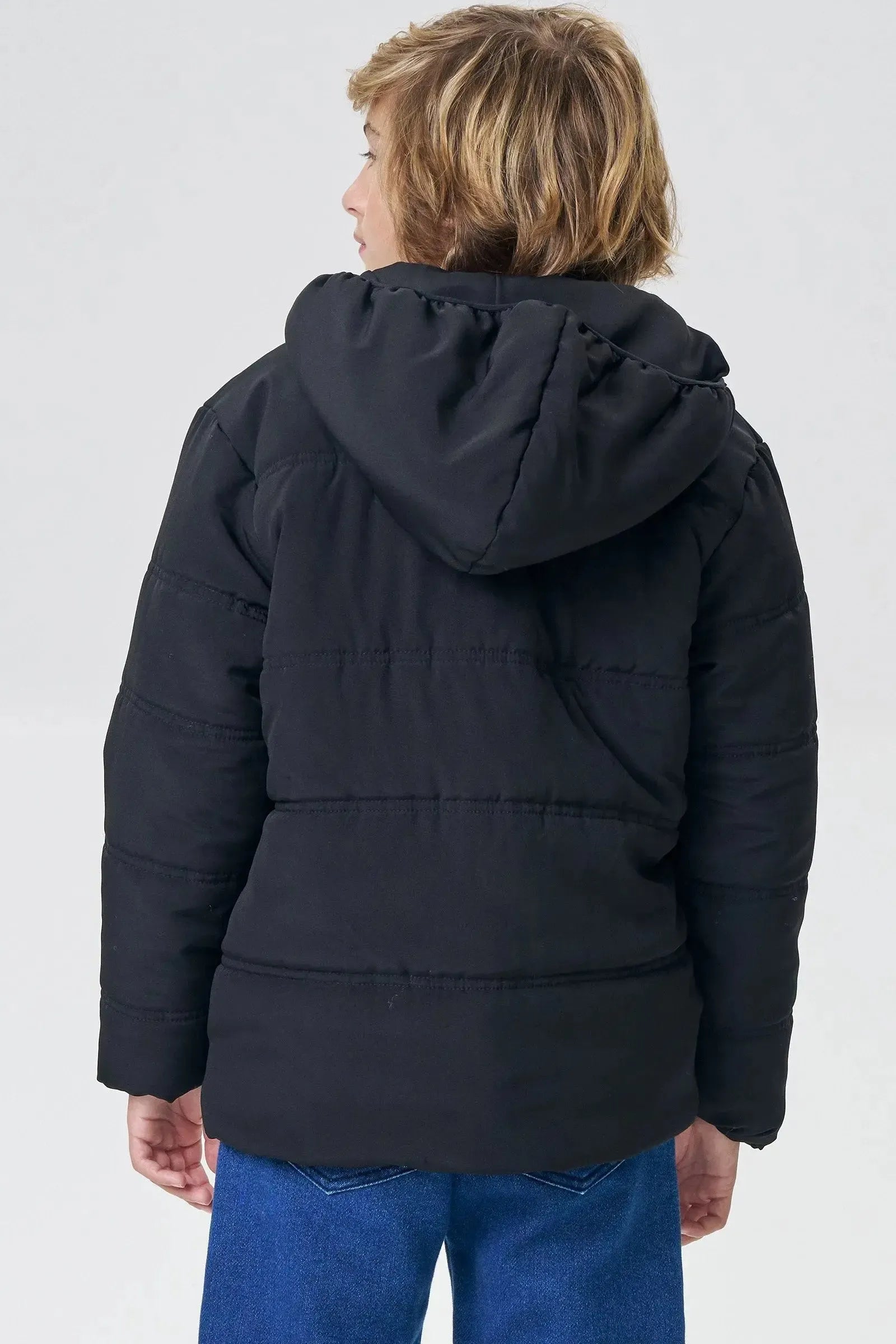 Jaqueta Puffer com Capuz Removível em Nylon Hidronatic com Elastano 89784 Johnny Fox Teen Menino