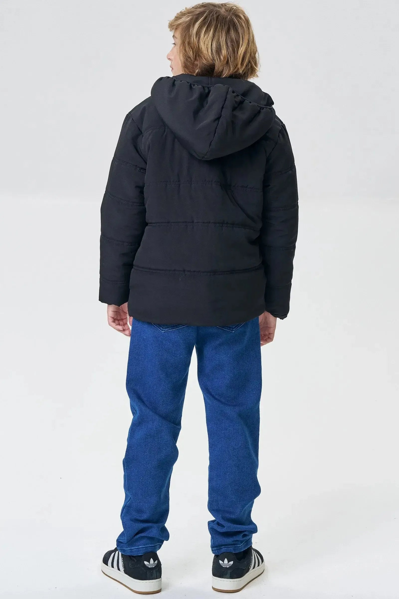 Jaqueta Puffer com Capuz Removível em Nylon Hidronatic com Elastano 89784 Johnny Fox Teen Menino