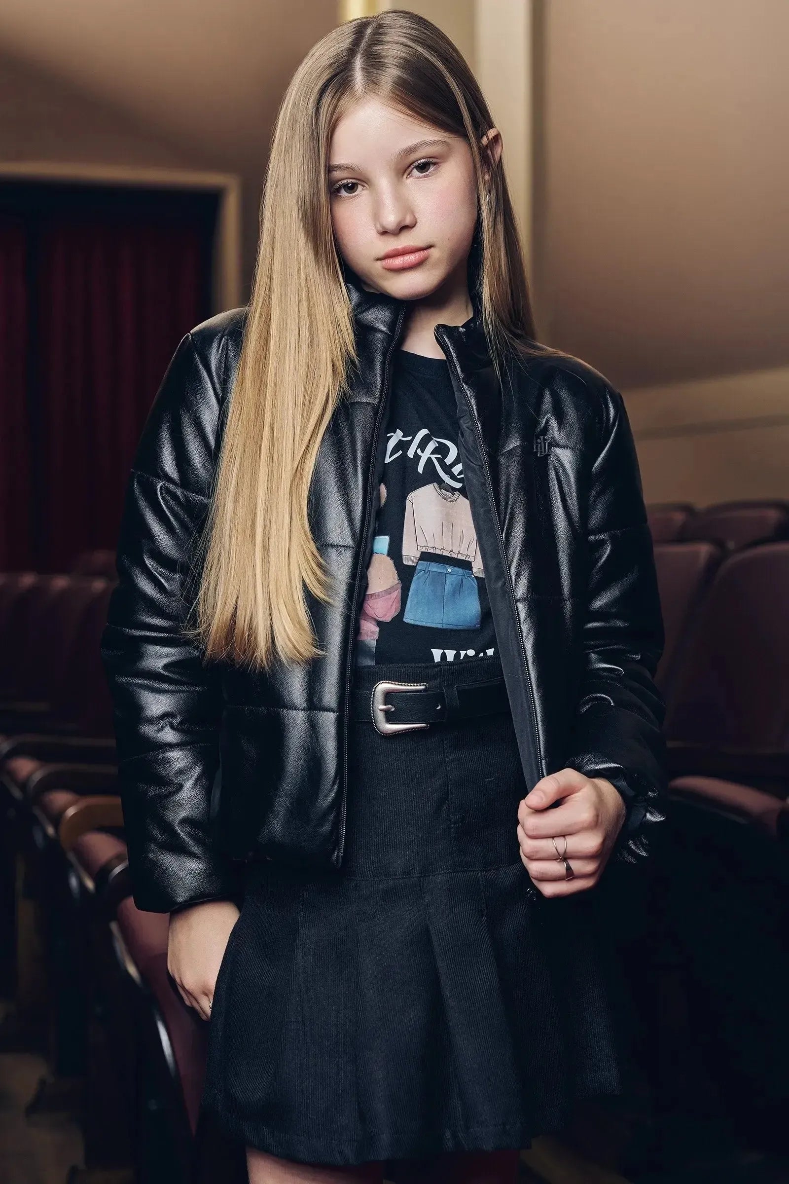 Jaqueta Puffer em Couro Sintético 89332 Lilimoon Teen Menina