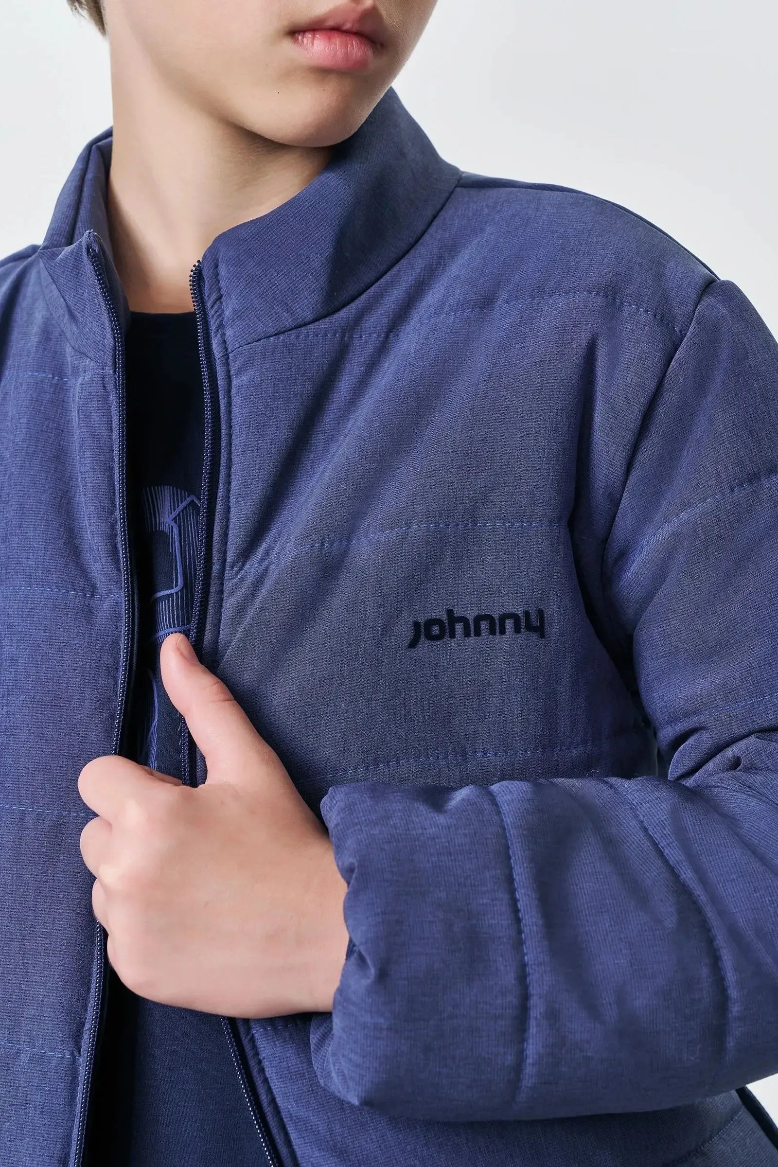 Jaqueta Puffer em Nylon Stripes com Elastano 89358 Johnny Fox Teen Menino