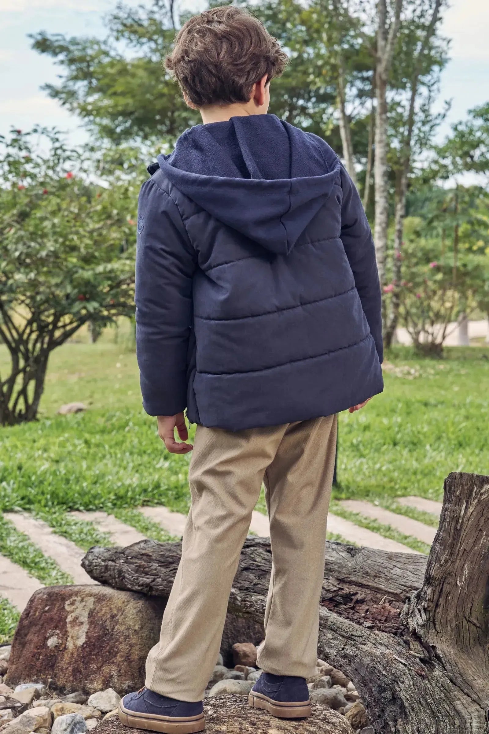 Jaqueta Puffer em Tecido Cupro 89540 LucBoo Infantil Menino